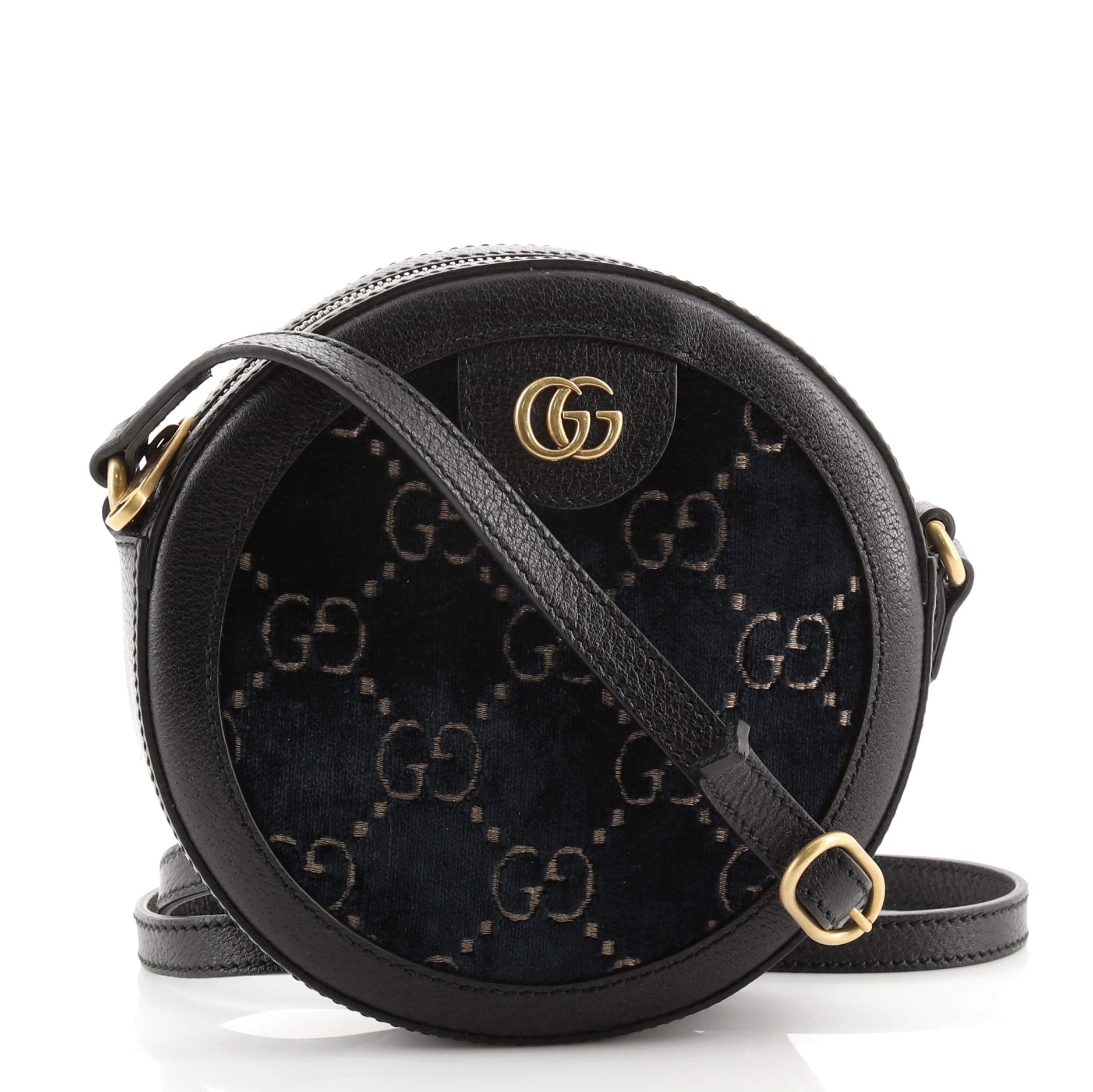 Ophidia Round Shoulder Bag GG Velvet Mini