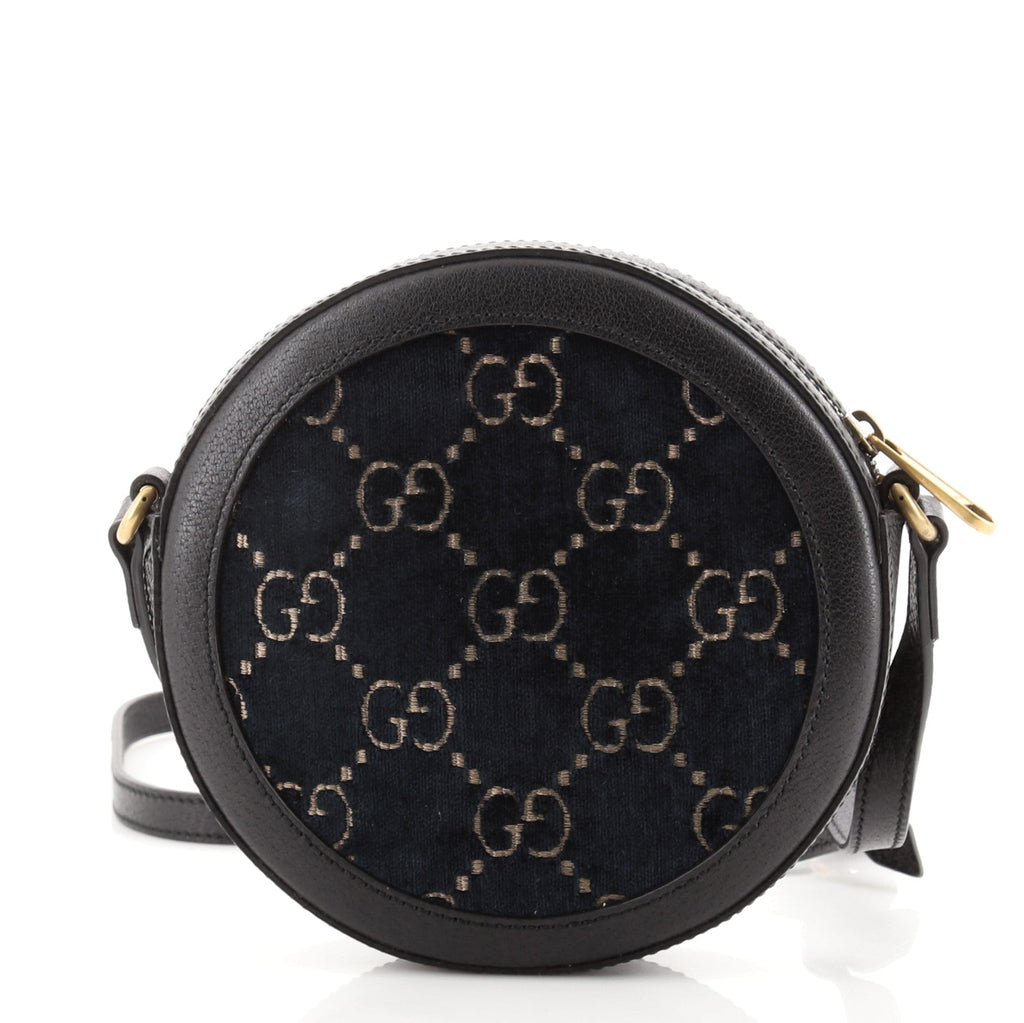 Ophidia Round Shoulder Bag GG Velvet Mini