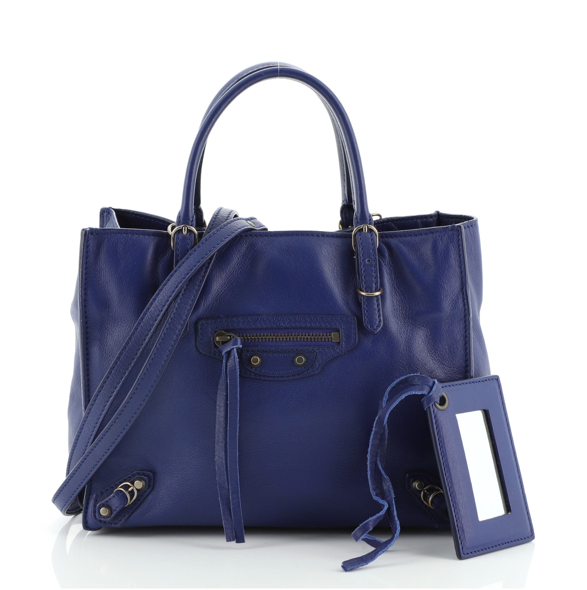 Papier A4 Classic Studs Bag Leather Mini
