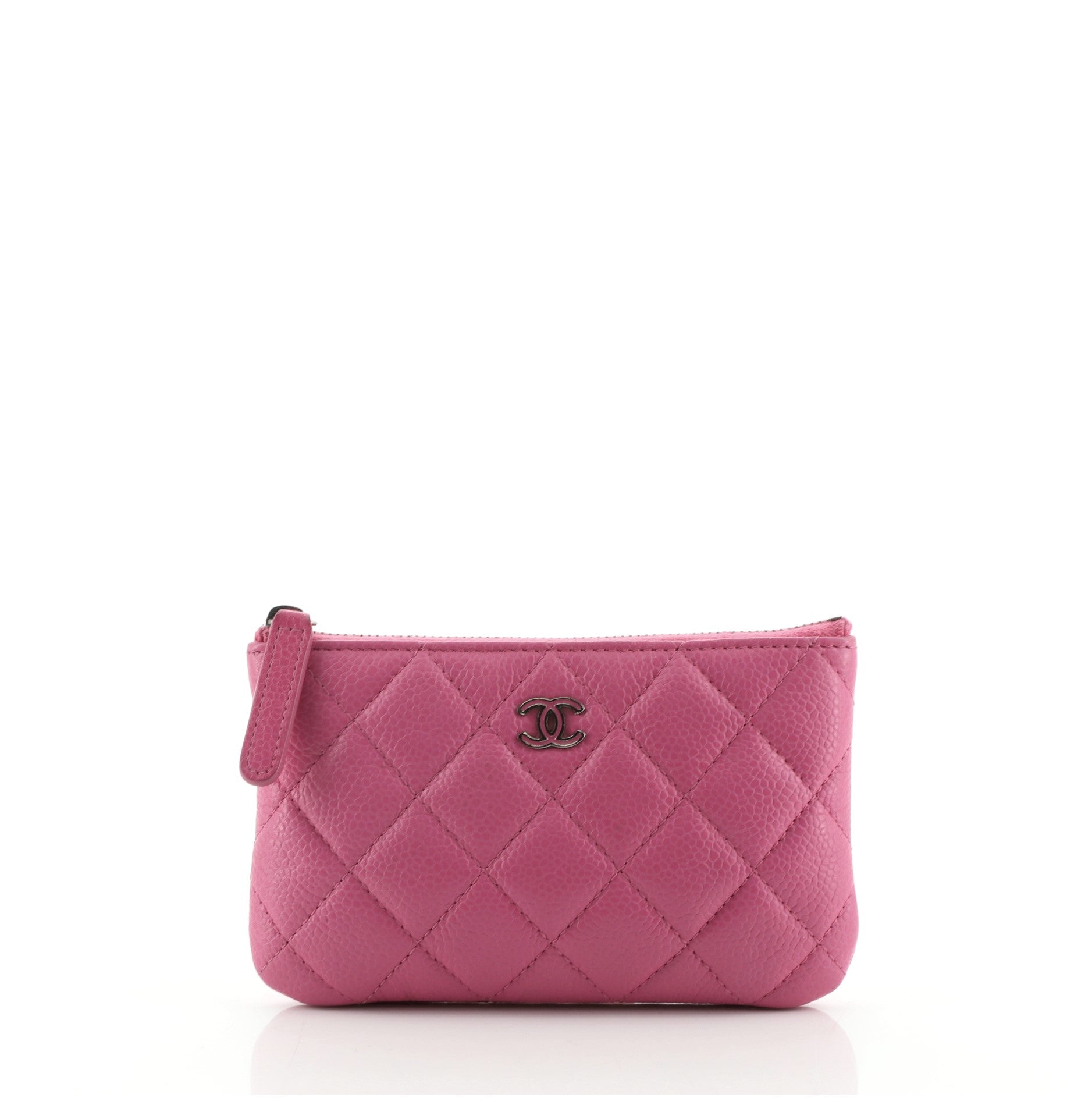 Classic O Case Pouch Quilted Caviar Mini