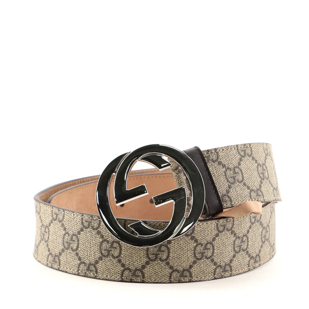 Interlocking G Belt GG Coated Canvas Wide 75