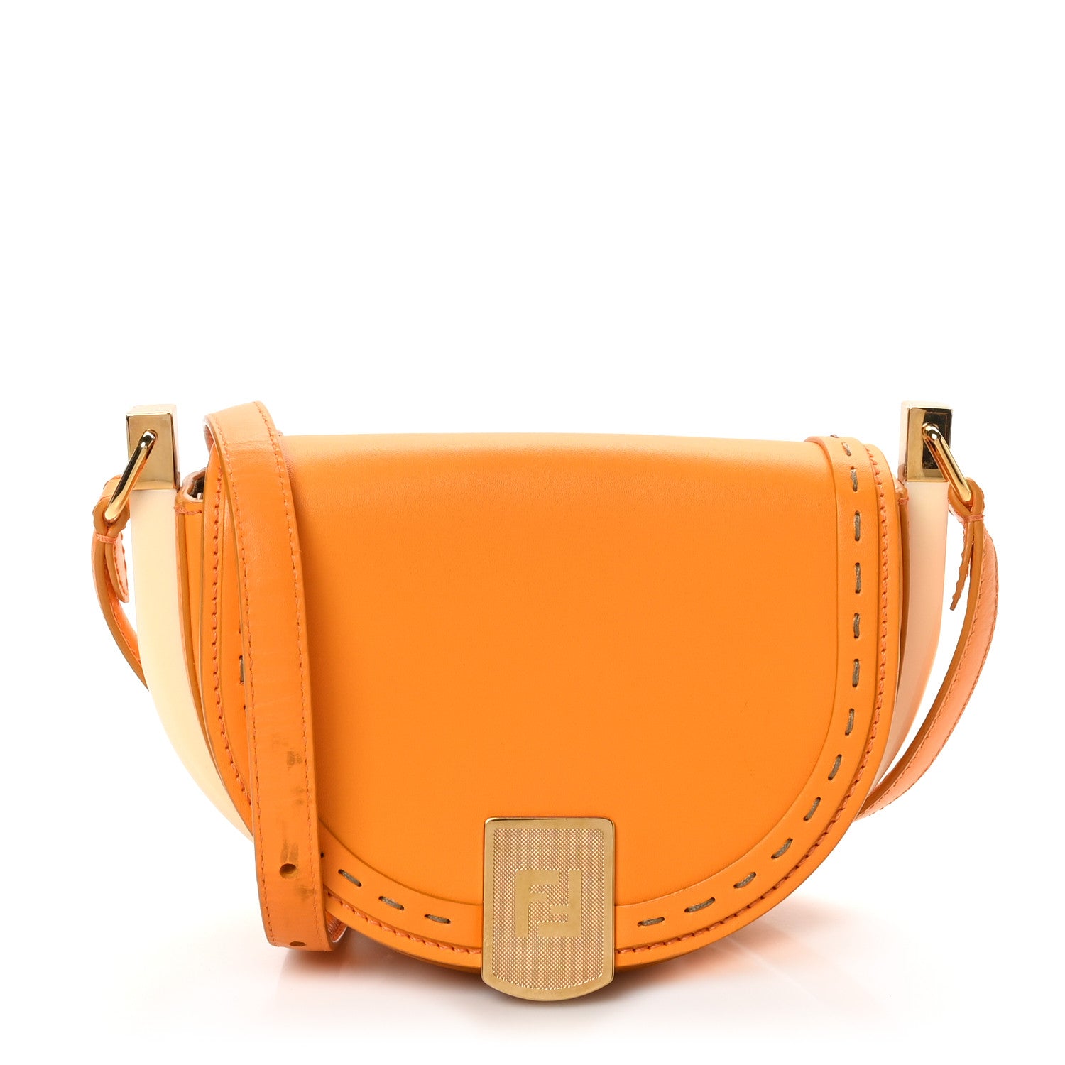 Vitello King Plexiglass Moonlight Shoulder Bag Clementine