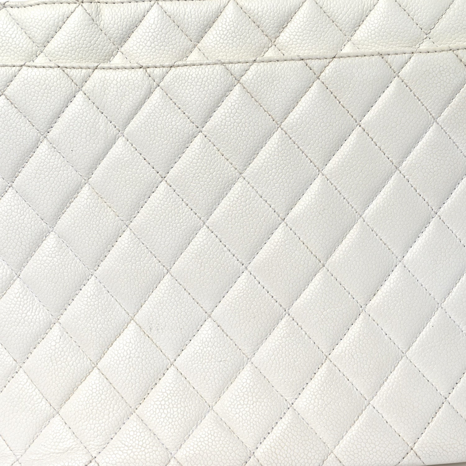 Caviar Quilted Shoulder Bag White