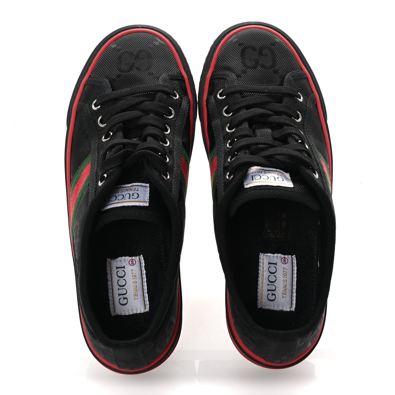 Econyl Nylon Web Monogram Off The Grid Womens 1977 Tennis Sneakers 38.5 Black