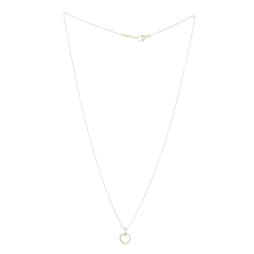 Metro Heart Pendant Necklace Platinum and Diamonds
