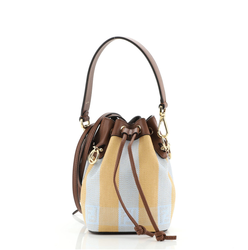 Mon Tresor Bucket Bag Pequin Raffia Mini