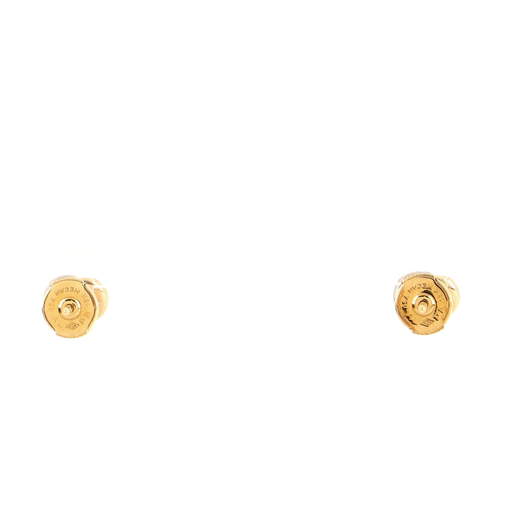 Trinity Stud Earrings 18K Tricolor Gold with Diamond Mini