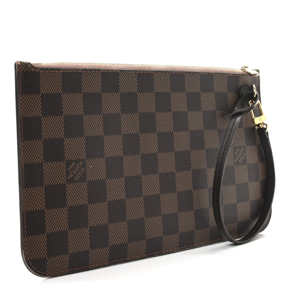 Damier Ebene Neverfull MM GM Pochette Rose Ballerine