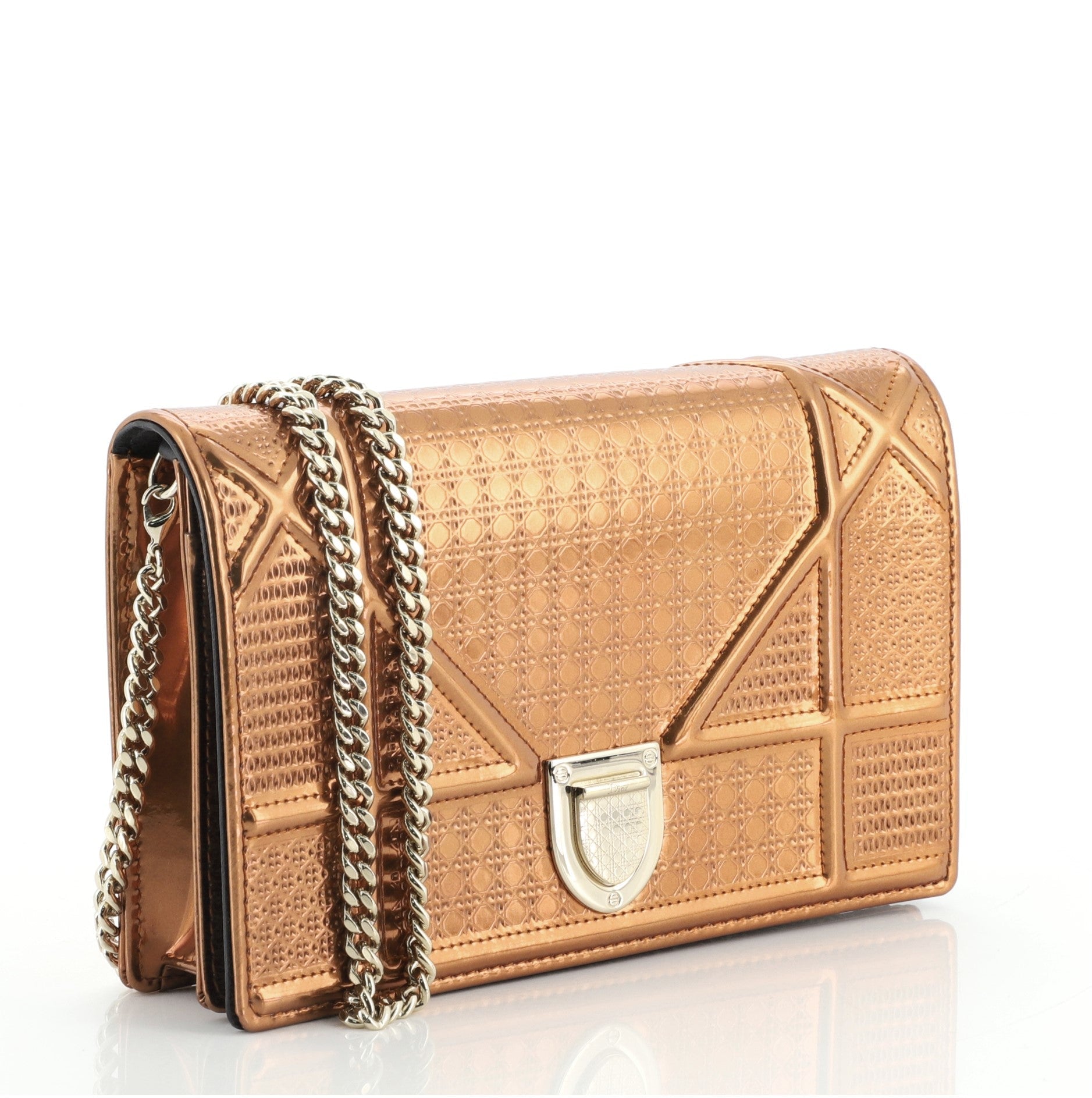 Diorama Flap Bag Cannage Embossed Calfskin Mini