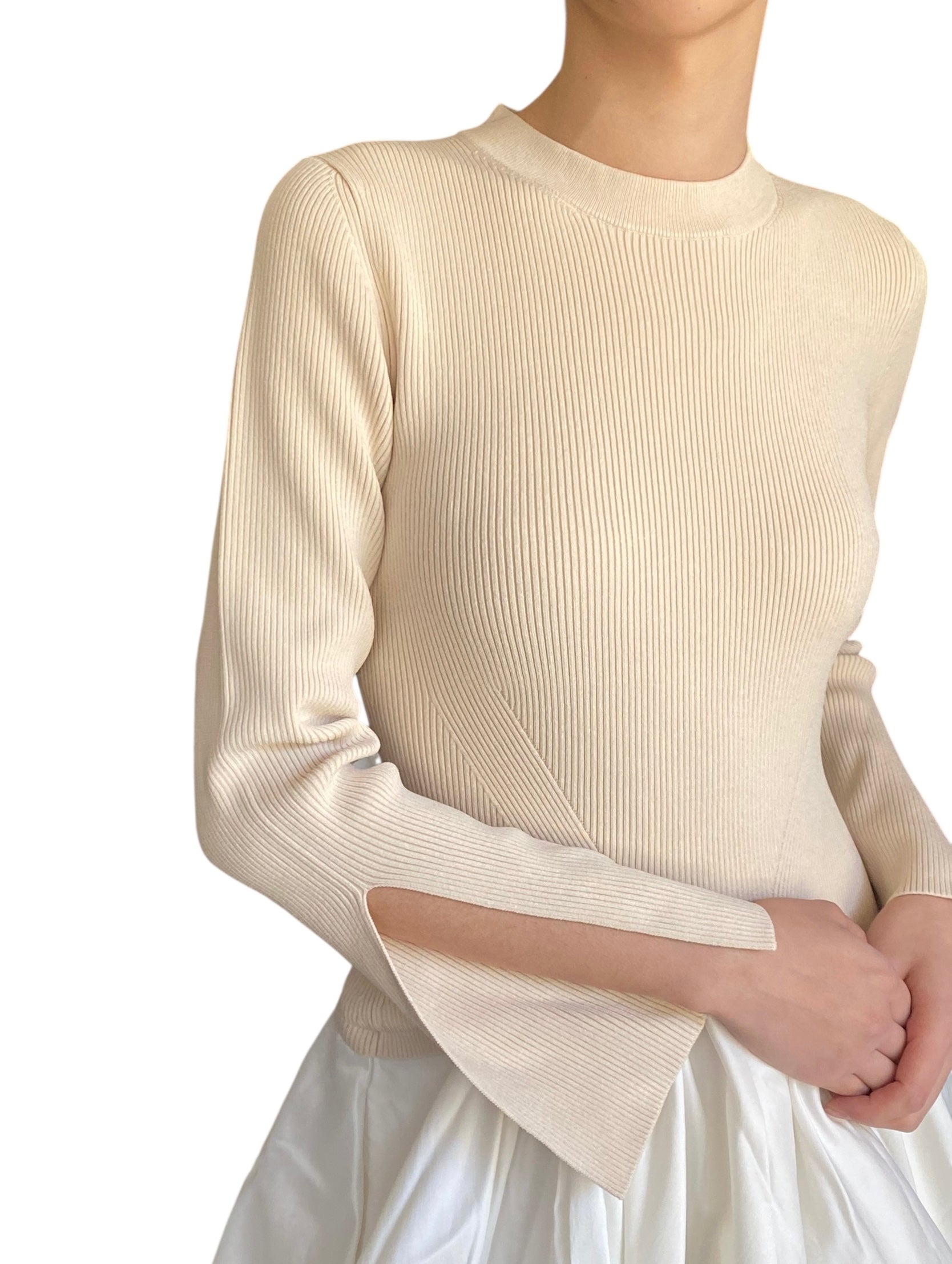 Simkhai Beige Kenlie Knit Bubble Midi Gown - M