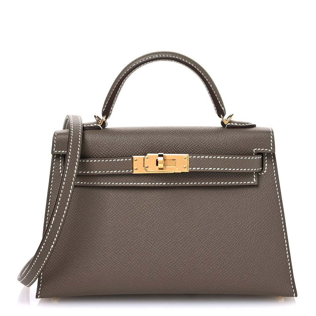 Epsom Mini Kelly Sellier 20 Etoupe