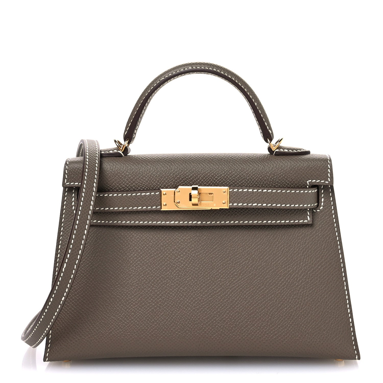 Epsom Mini Kelly Sellier 20 Etoupe