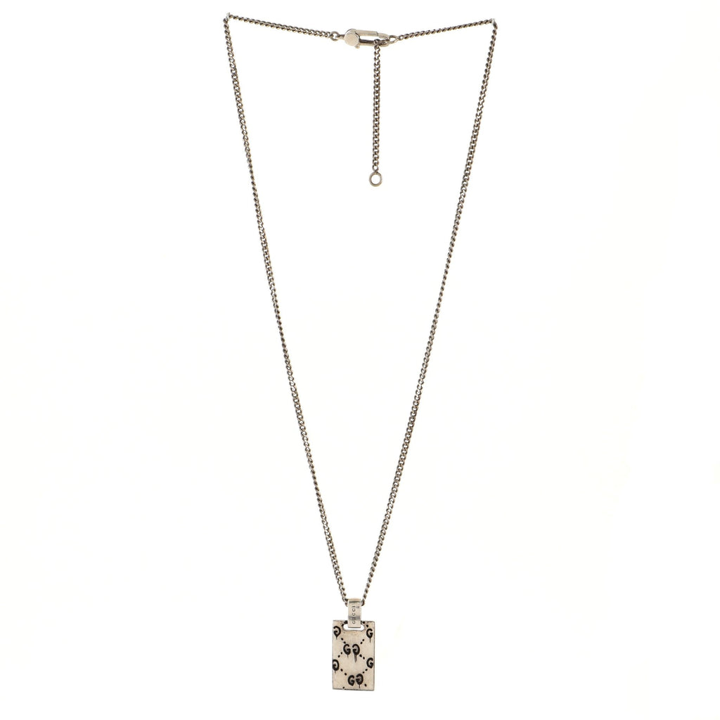 Ghost Pendant Necklace Sterling Silver