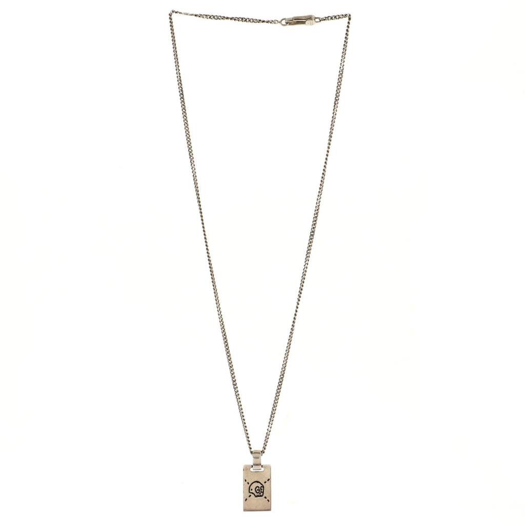 Ghost Pendant Necklace Sterling Silver