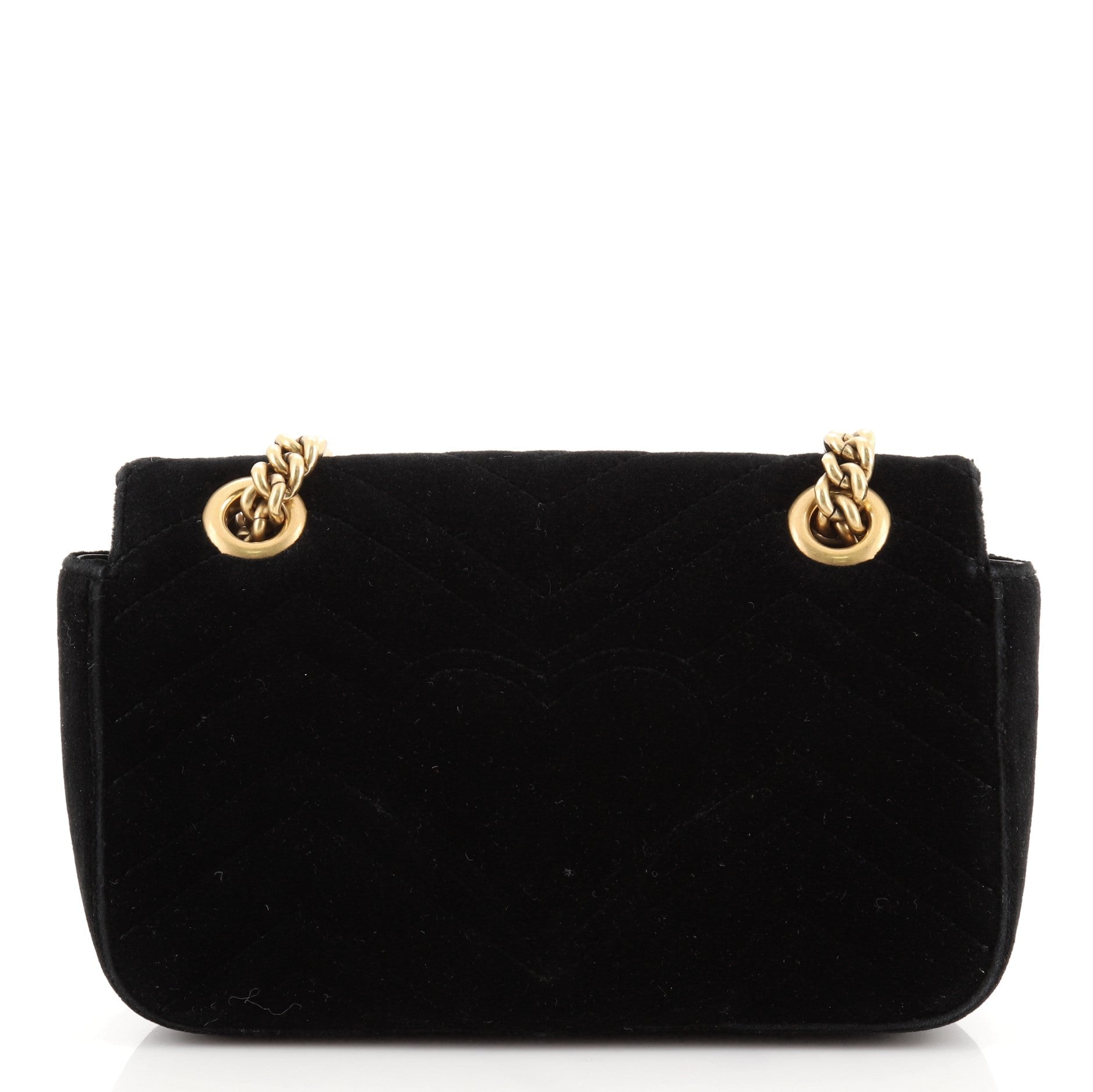 GG Marmont Flap Bag Matelasse Velvet Mini
