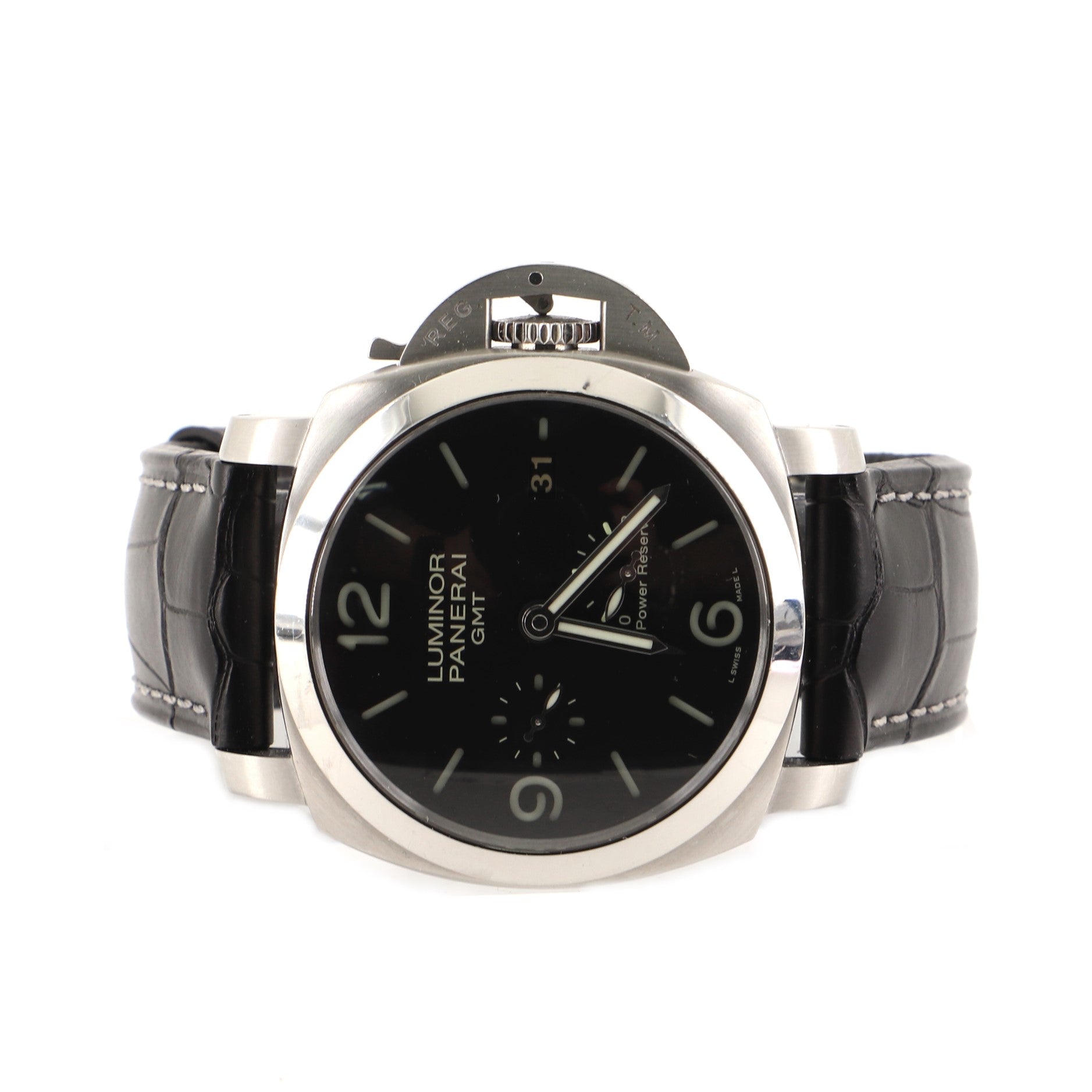 Luminor 1950 3 Days GMT Power Reserve Automatic Watch Stainless Steel and Rubber 44