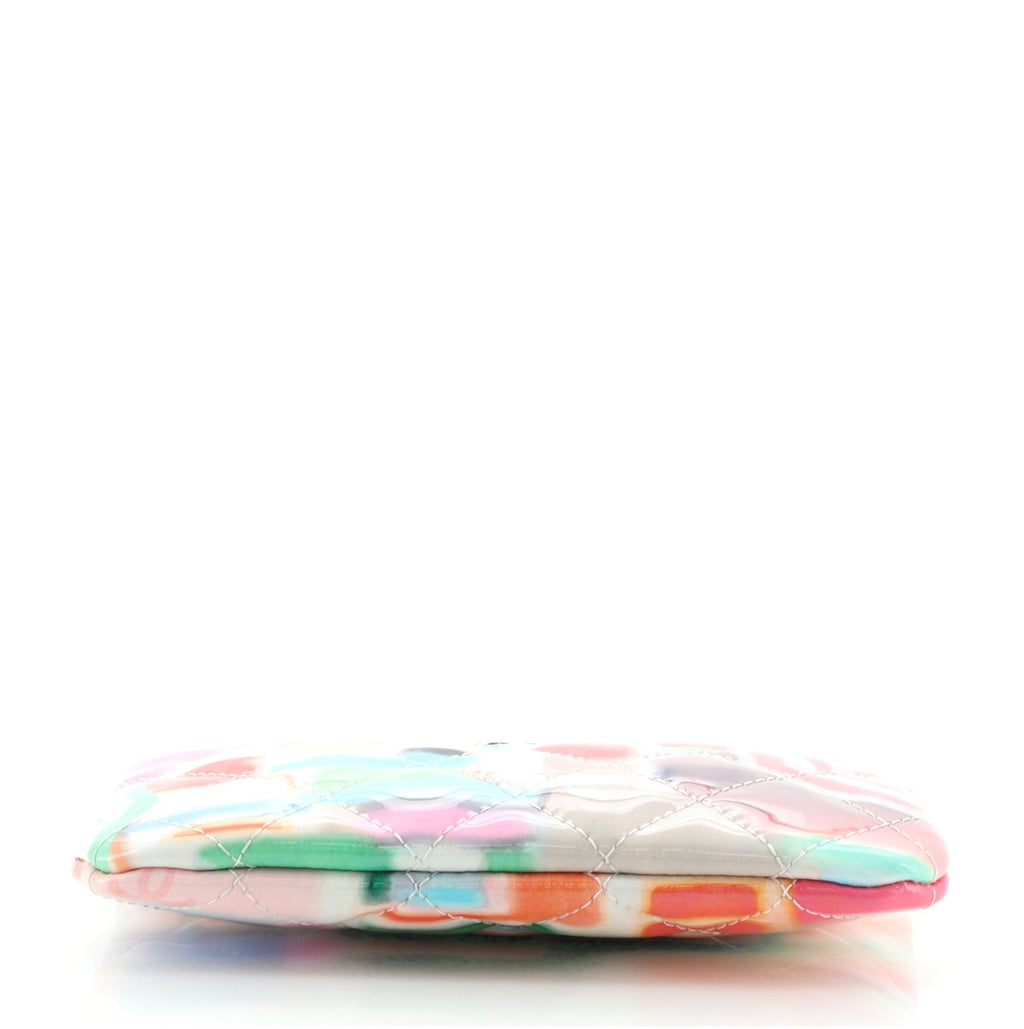 Charm O Case Pouch Quilted Printed Patent Mini