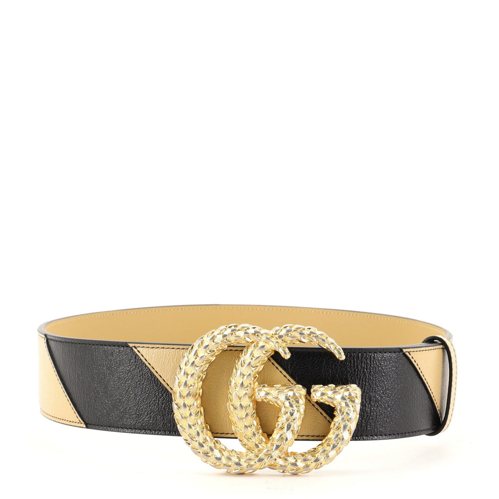 GG Marmont Belt Diagonal Quilted Leather Wide 80