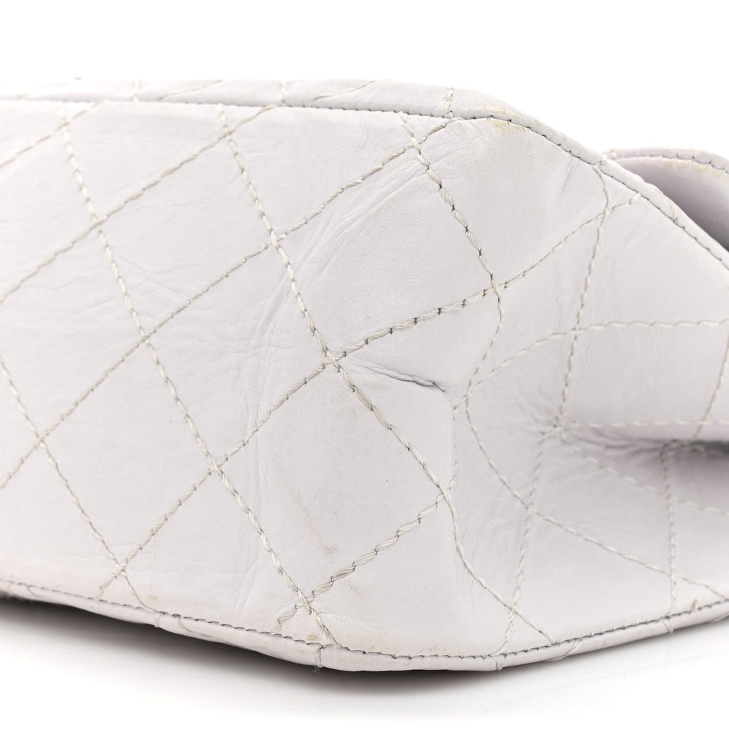 Aged Calfskin Quilted 2.55 Reissue 226 Flap White