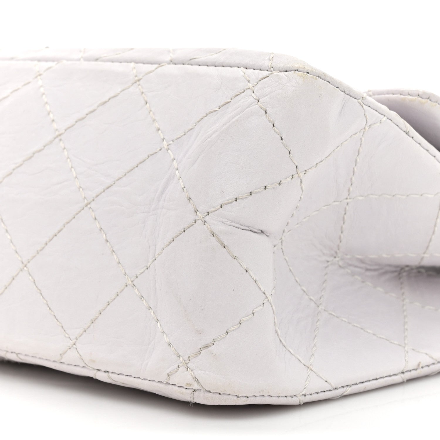 Aged Calfskin Quilted 2.55 Reissue 226 Flap White