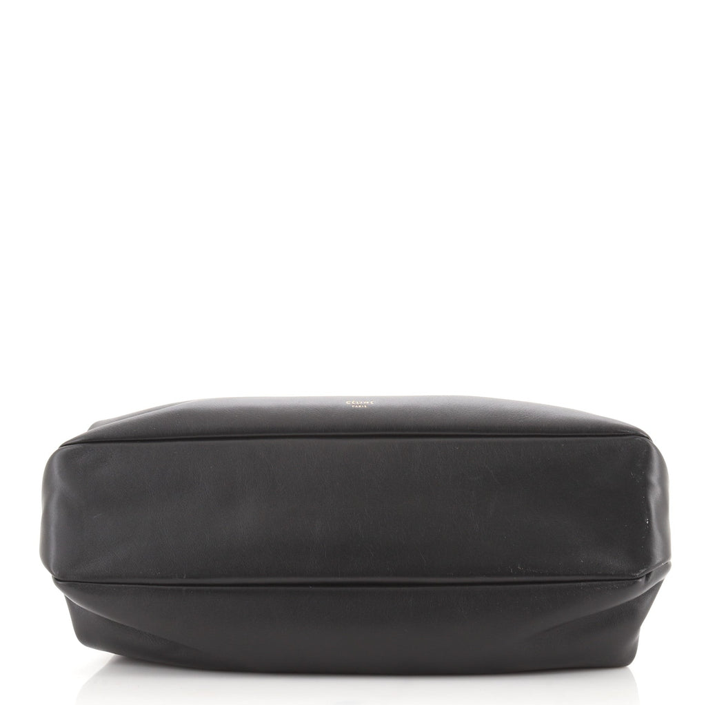 Pleated French Lock Clutch Leather
