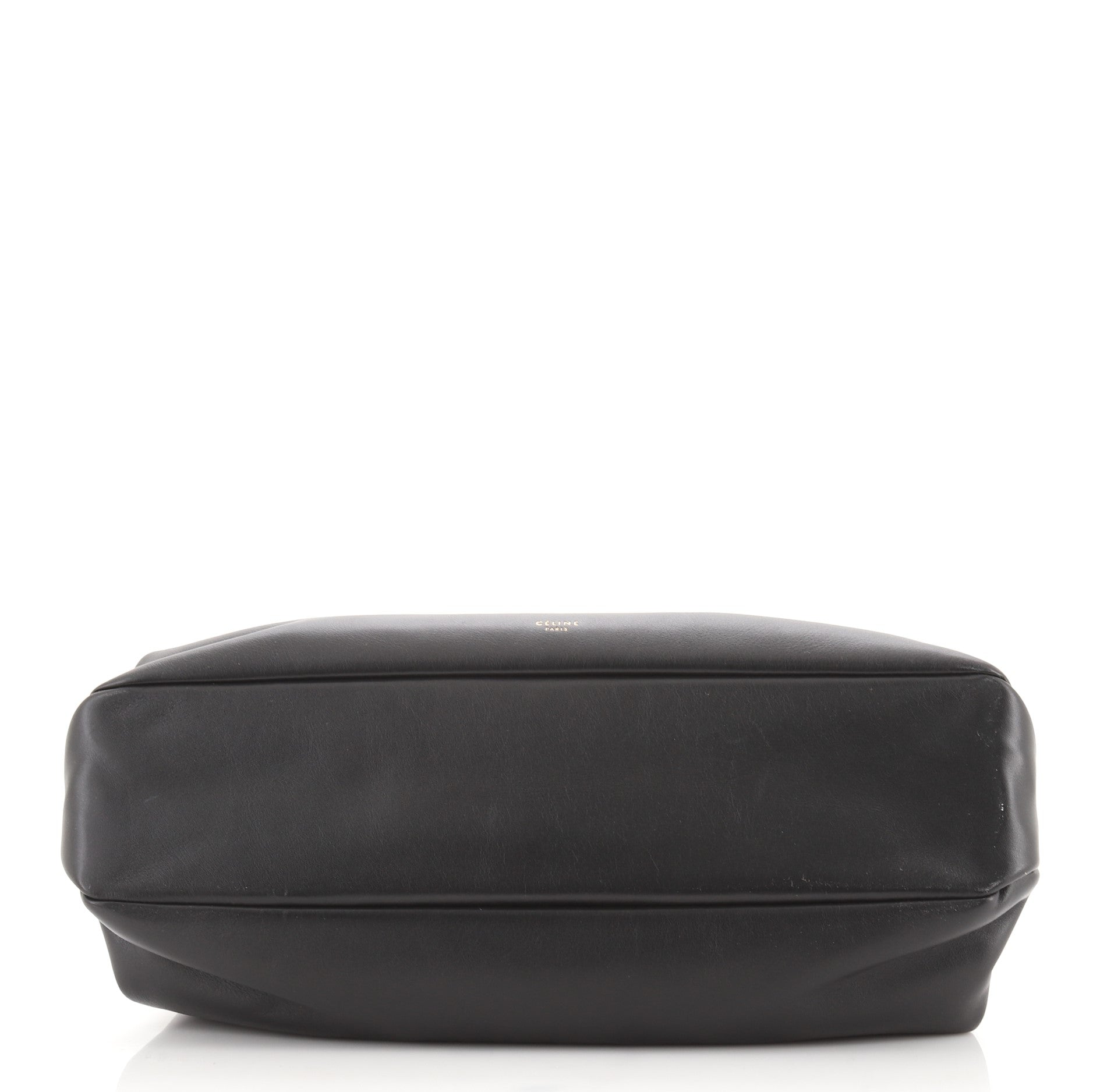 Pleated French Lock Clutch Leather