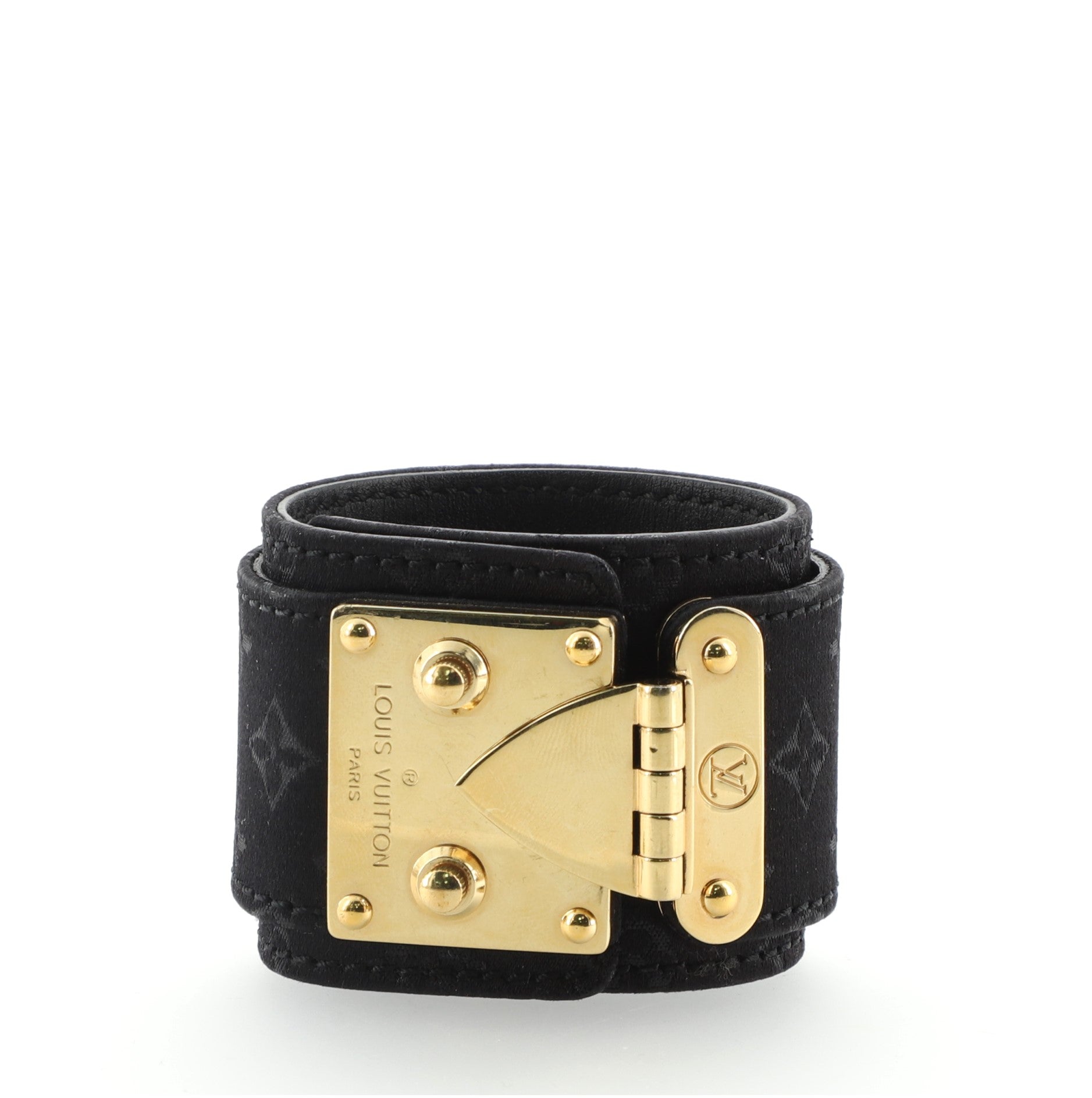 S Lock Bracelet Monogram Silk
