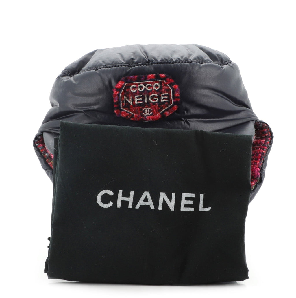 Coco Neige Trapper Hat Nylon with Tweed Medium
