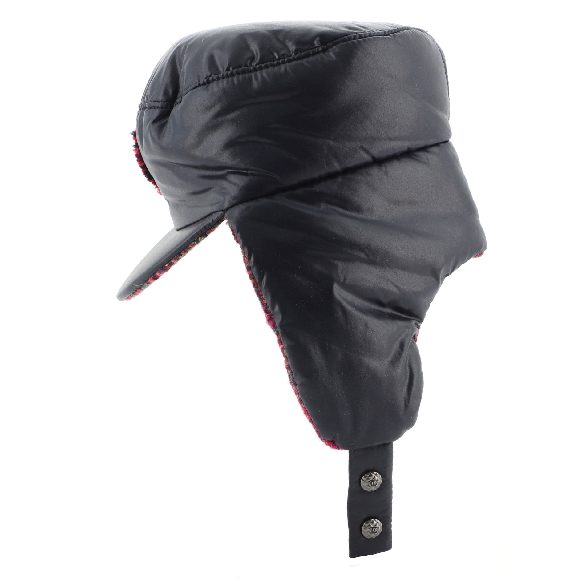 Coco Neige Trapper Hat Nylon with Tweed Medium