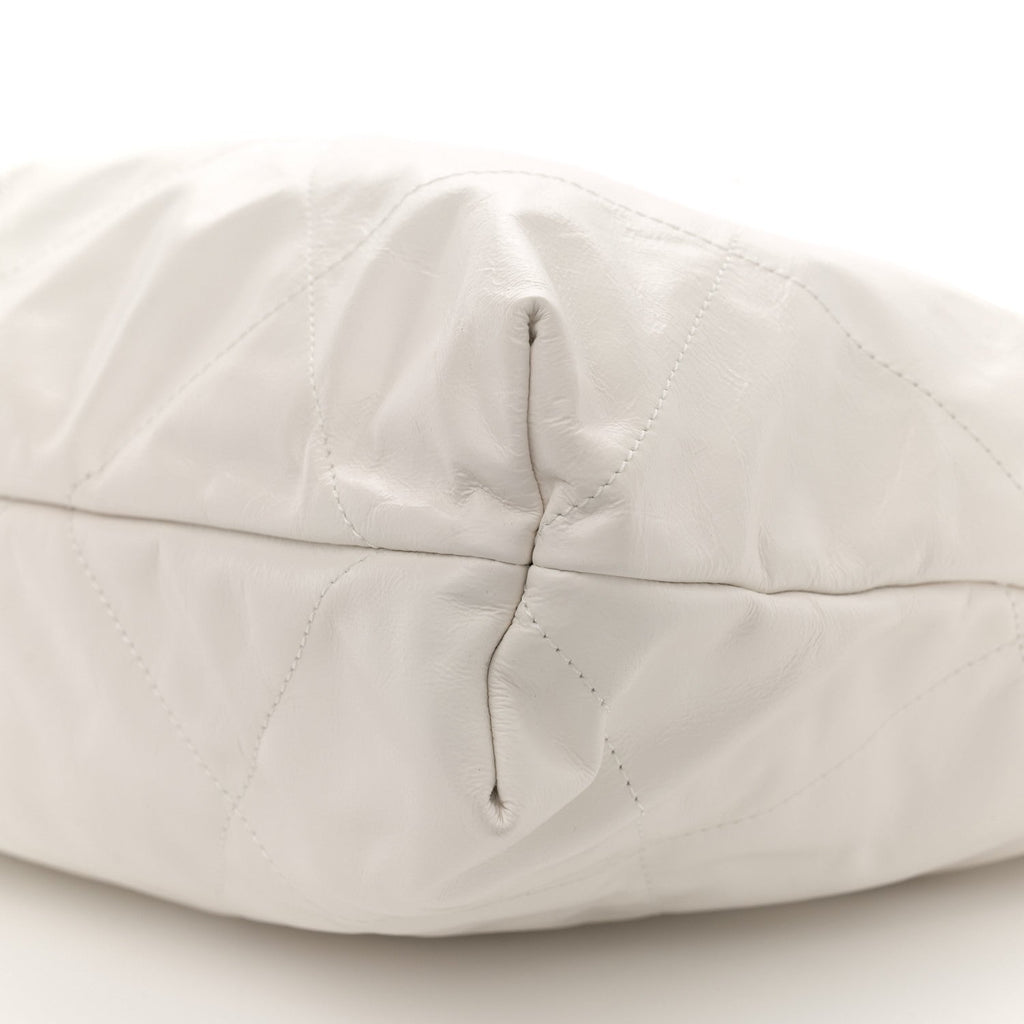 Calfskin Quilted Chanel 22 White