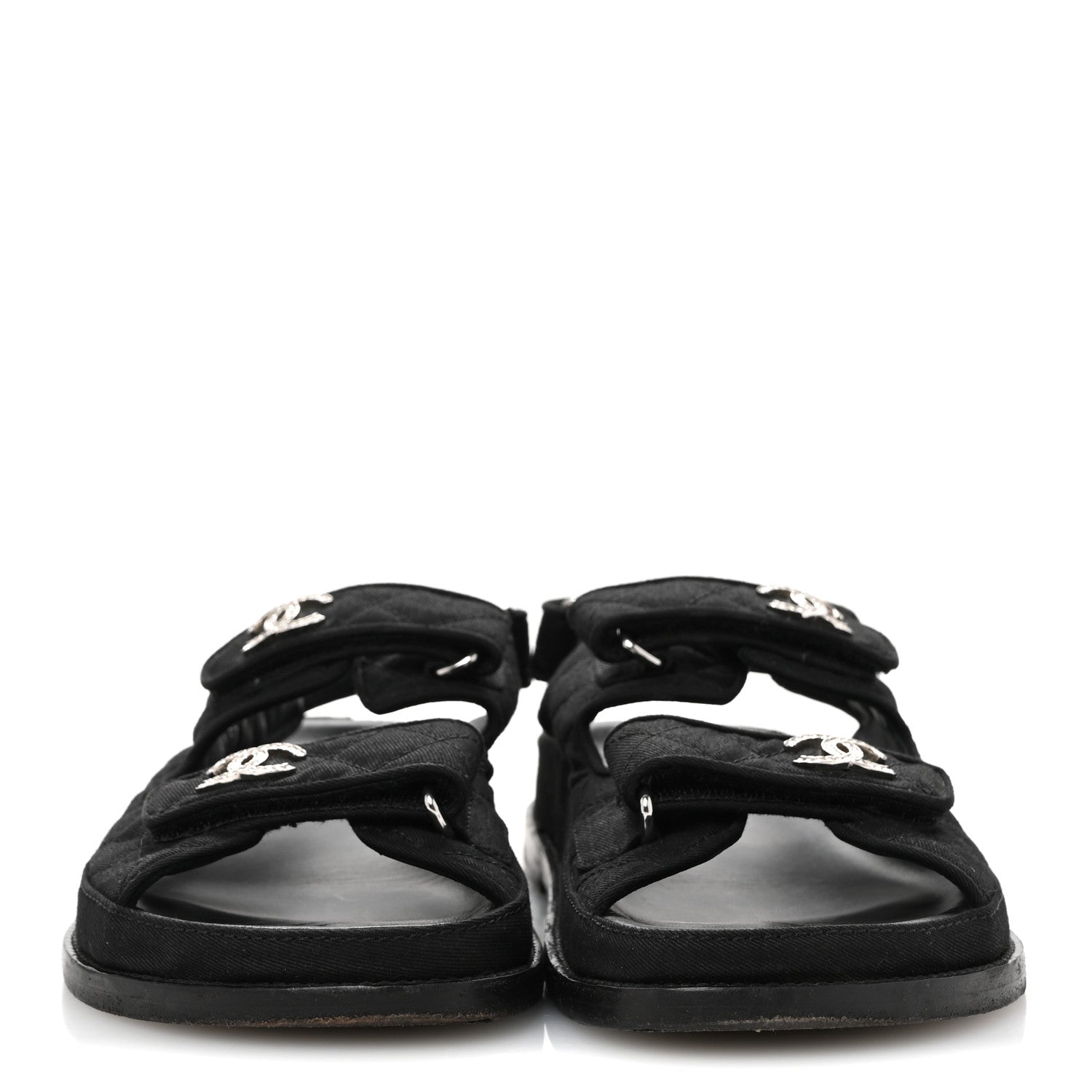 Mixed Fibers Velcro Dad Sandals 37.5 Black