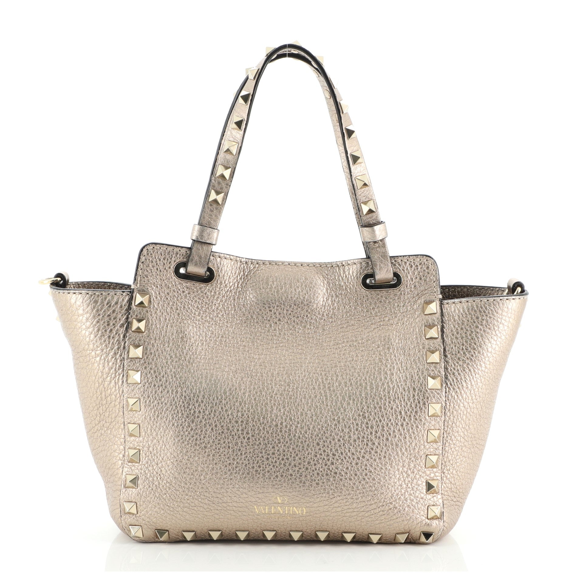 Rockstud Tote Pebbled Leather Mini