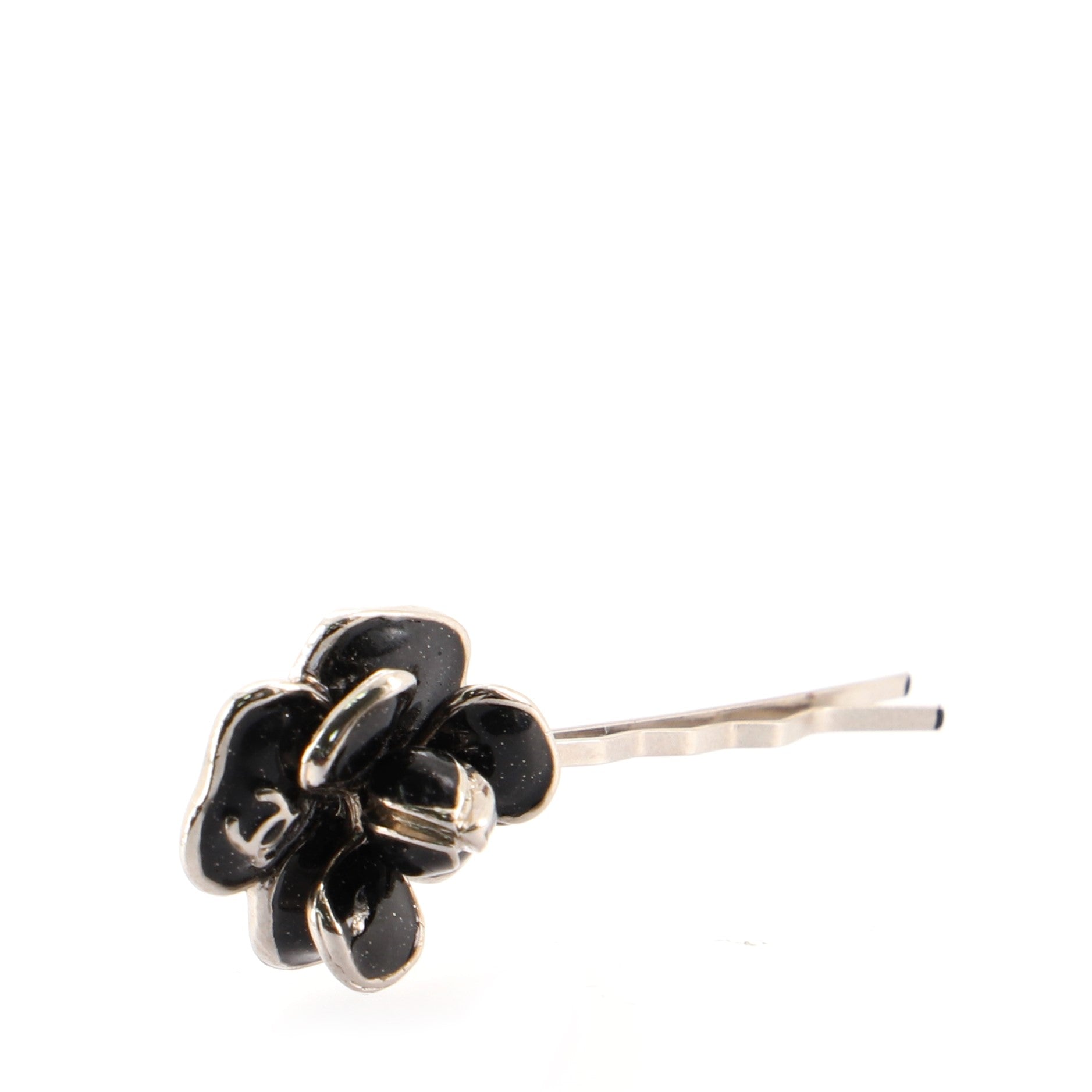 CC Camellia Hair Pin Metal and Enamel XS