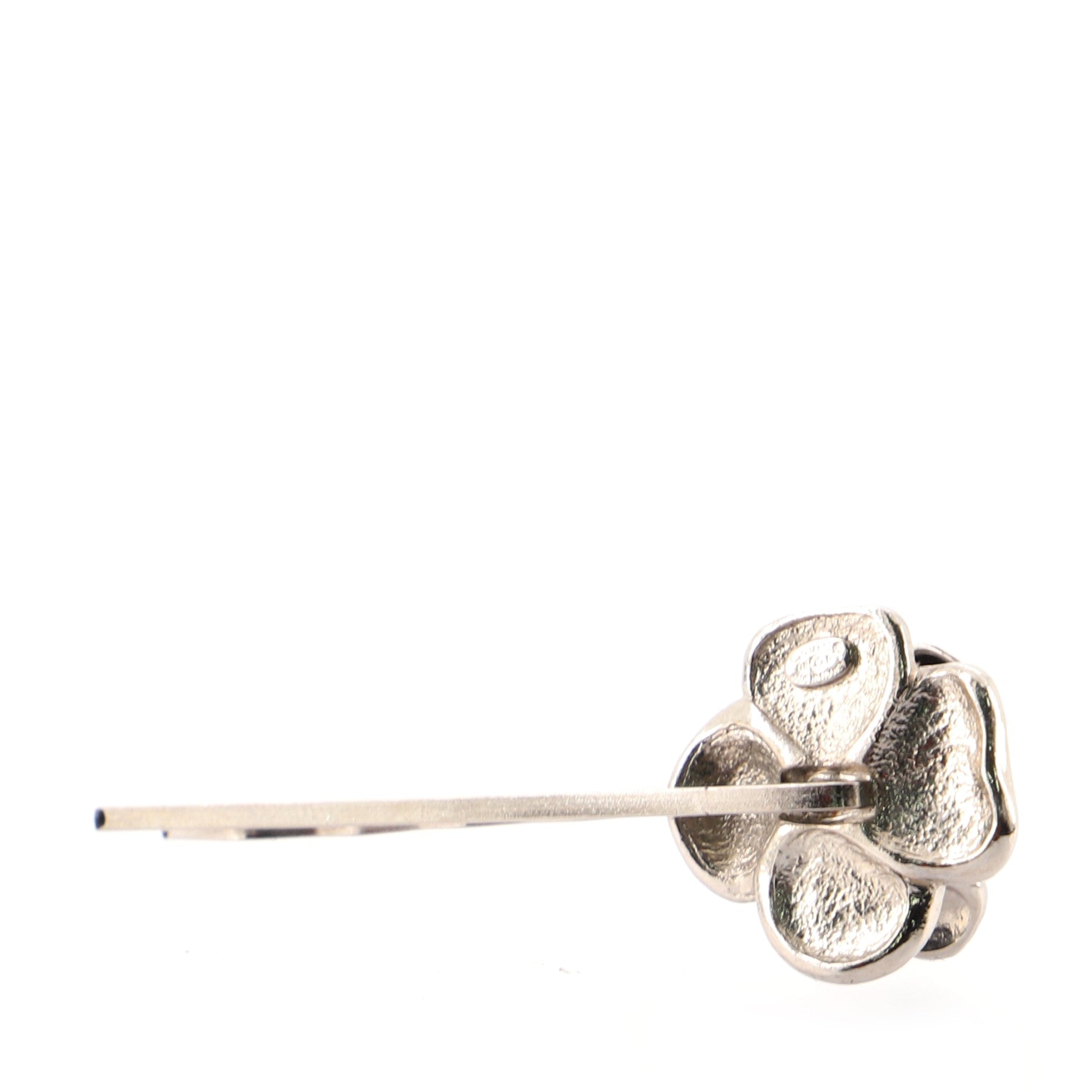 CC Camellia Hair Pin Metal and Enamel XS