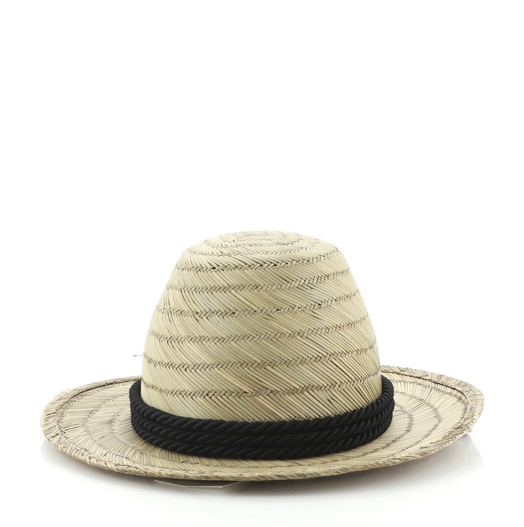 Passementerie-Trim Bucket Hat Straw XL