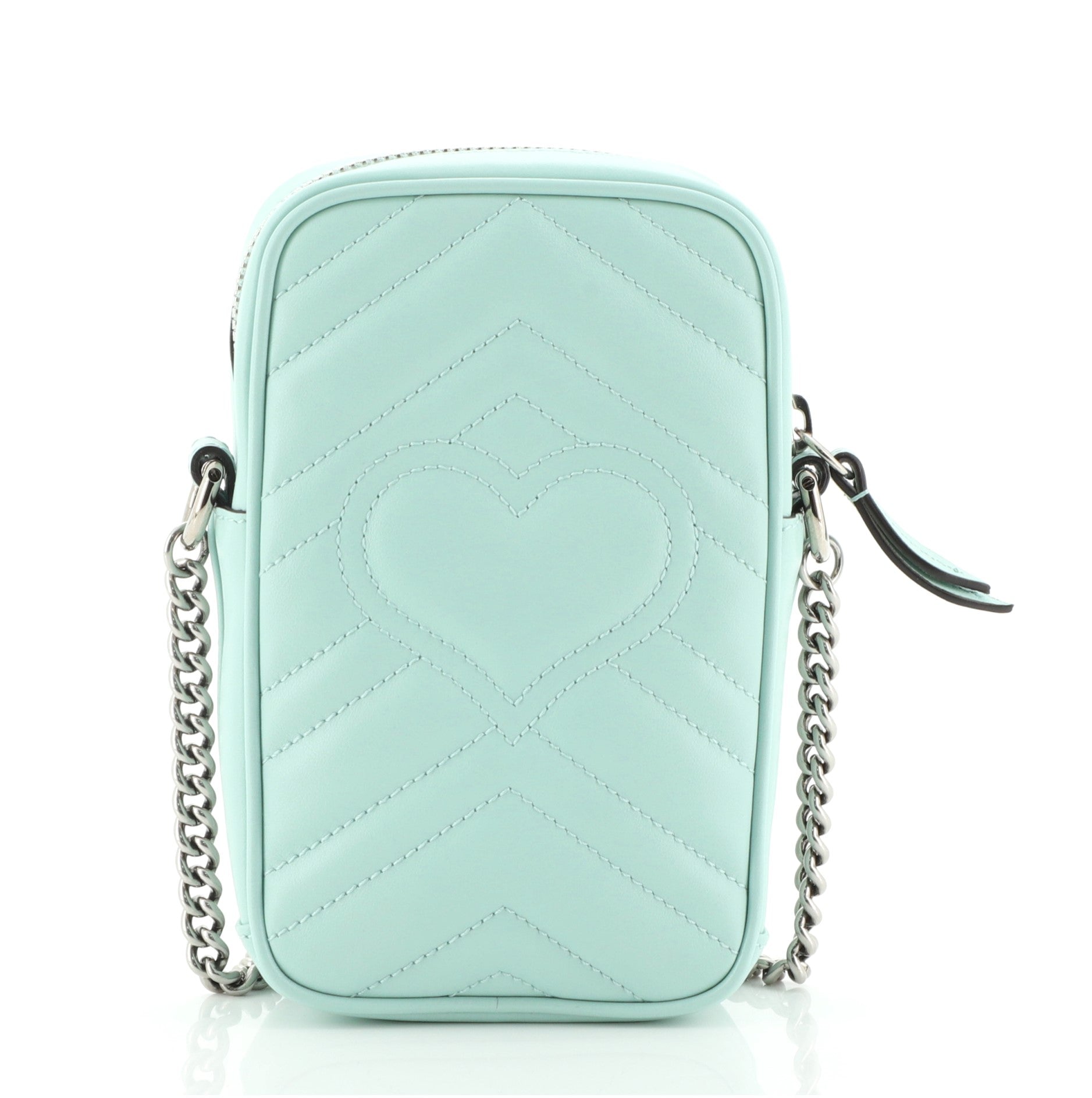 GG Marmont Vertical Phone Crossbody Bag Matelasse Leather Mini