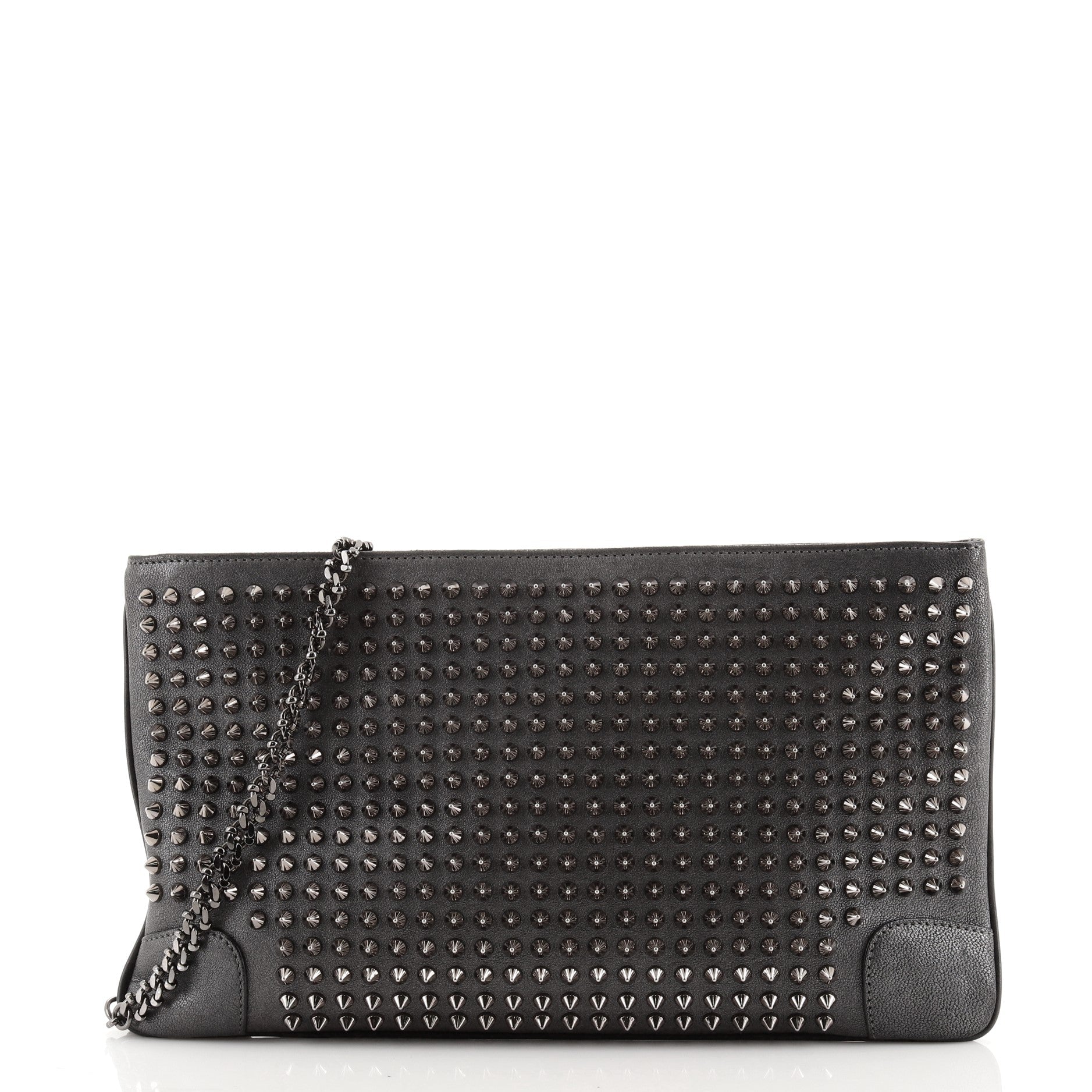 Loubiposh Clutch Spiked Leather