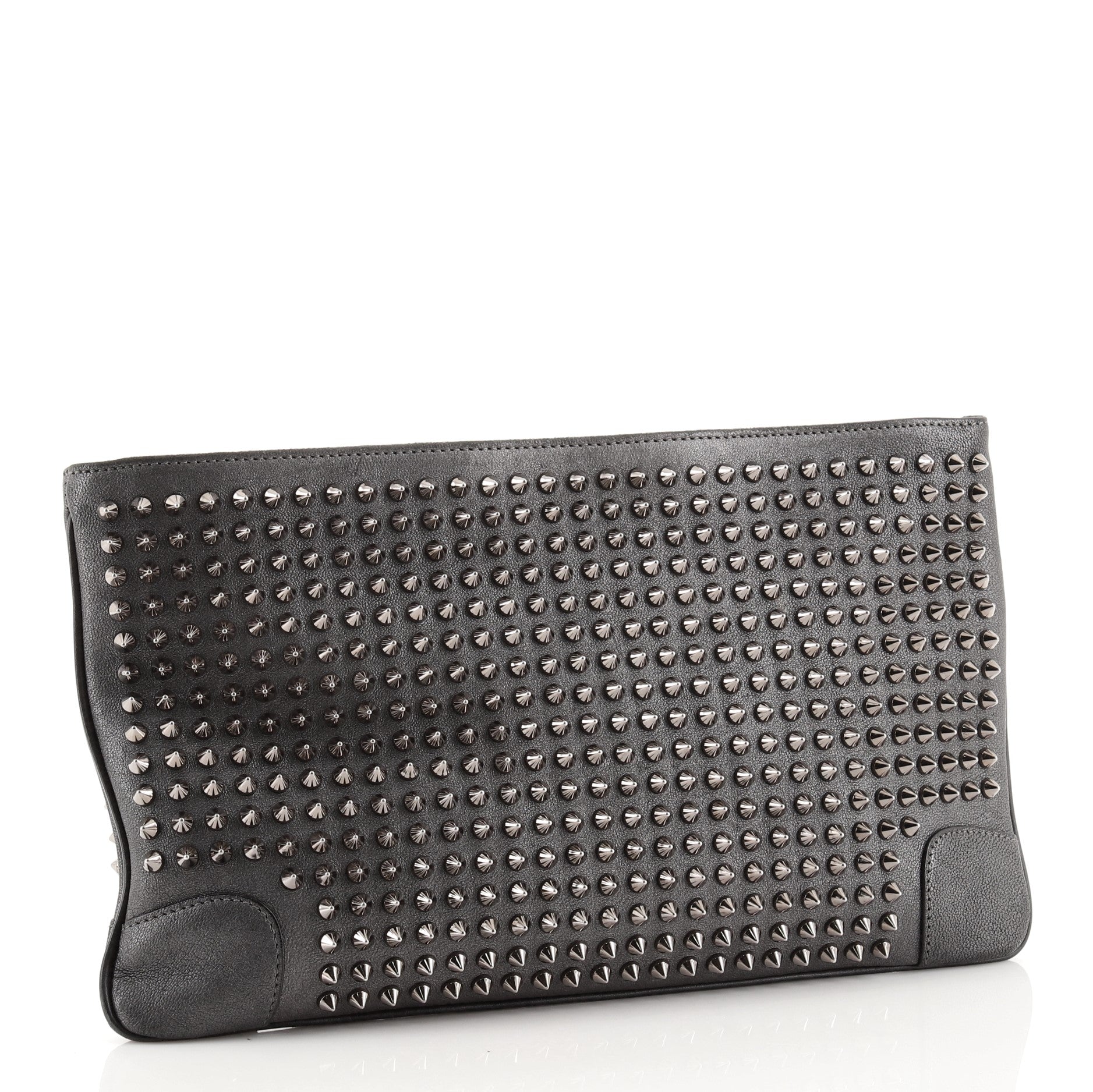 Loubiposh Clutch Spiked Leather