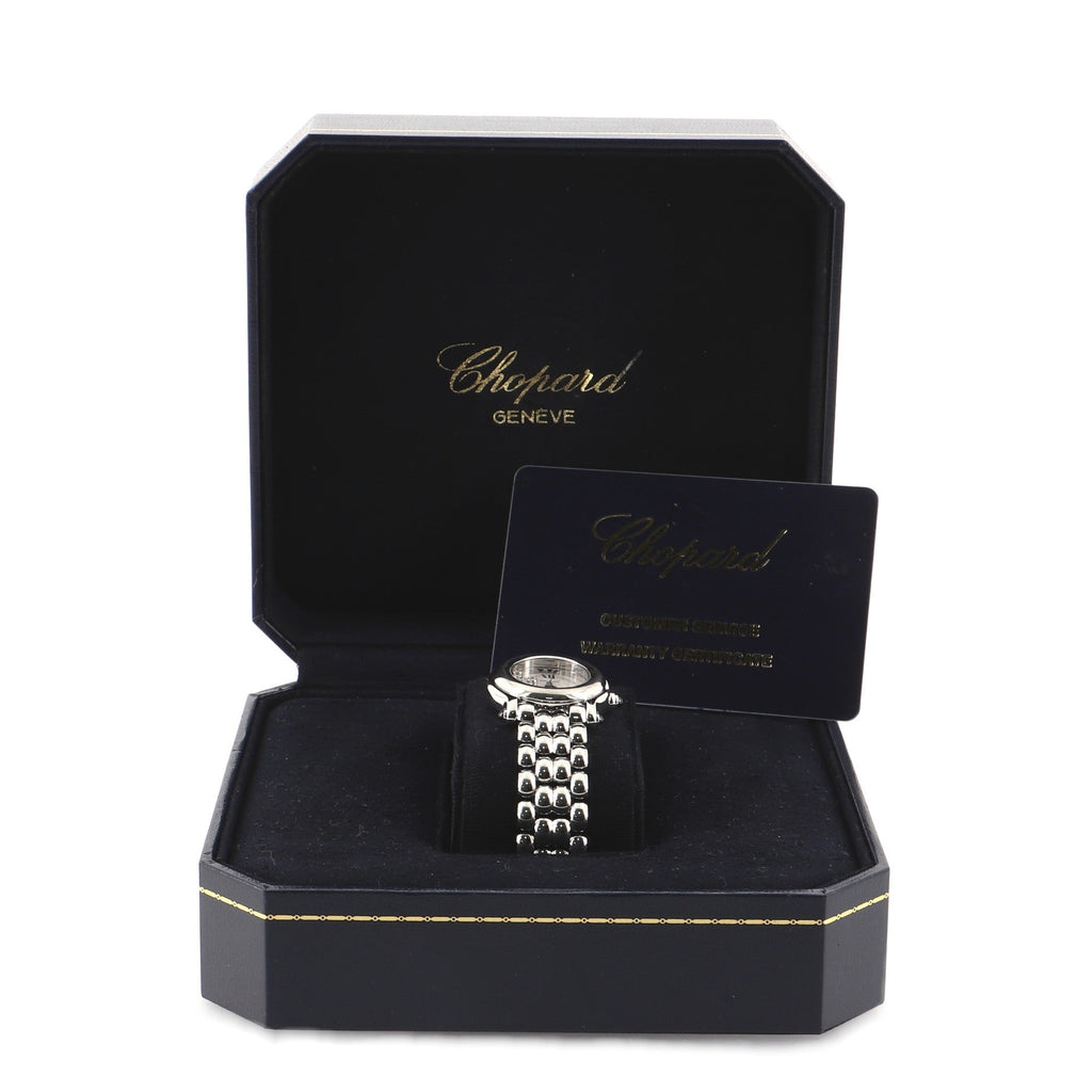 Happy Sport Classic Round Quartz Watch Stainless Steel with Floating Diamonds 26
