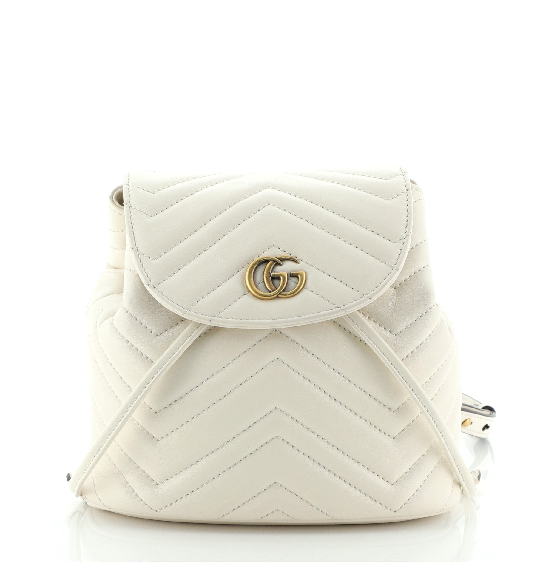 GG Marmont Drawstring Backpack Matelasse Leather Mini