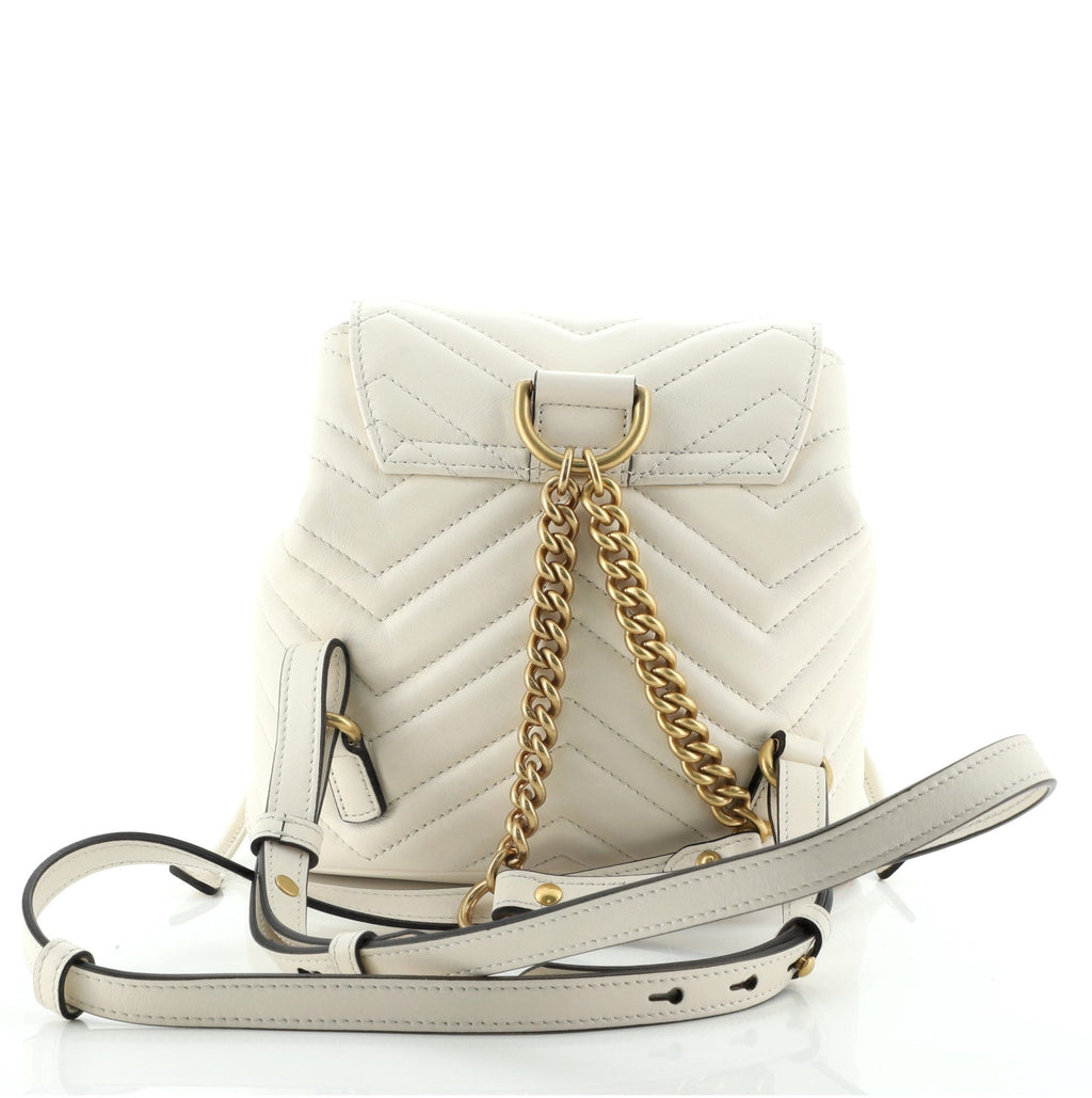 GG Marmont Drawstring Backpack Matelasse Leather Mini