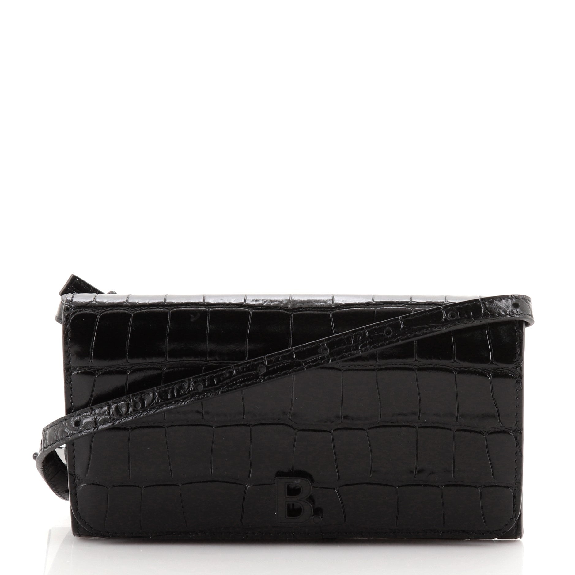 Touch B. Crossbody Bag Crocodile Embossed Leather Mini