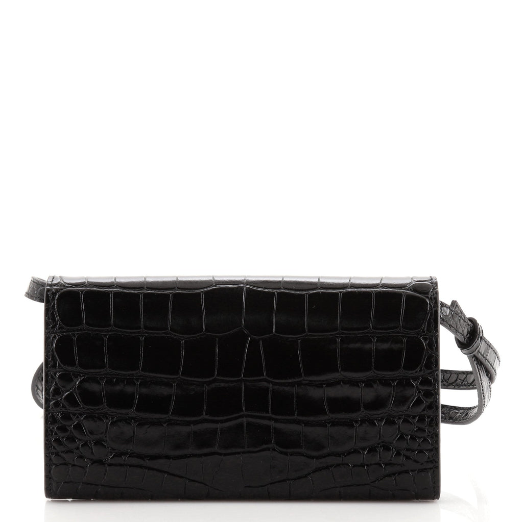 Touch B. Crossbody Bag Crocodile Embossed Leather Mini