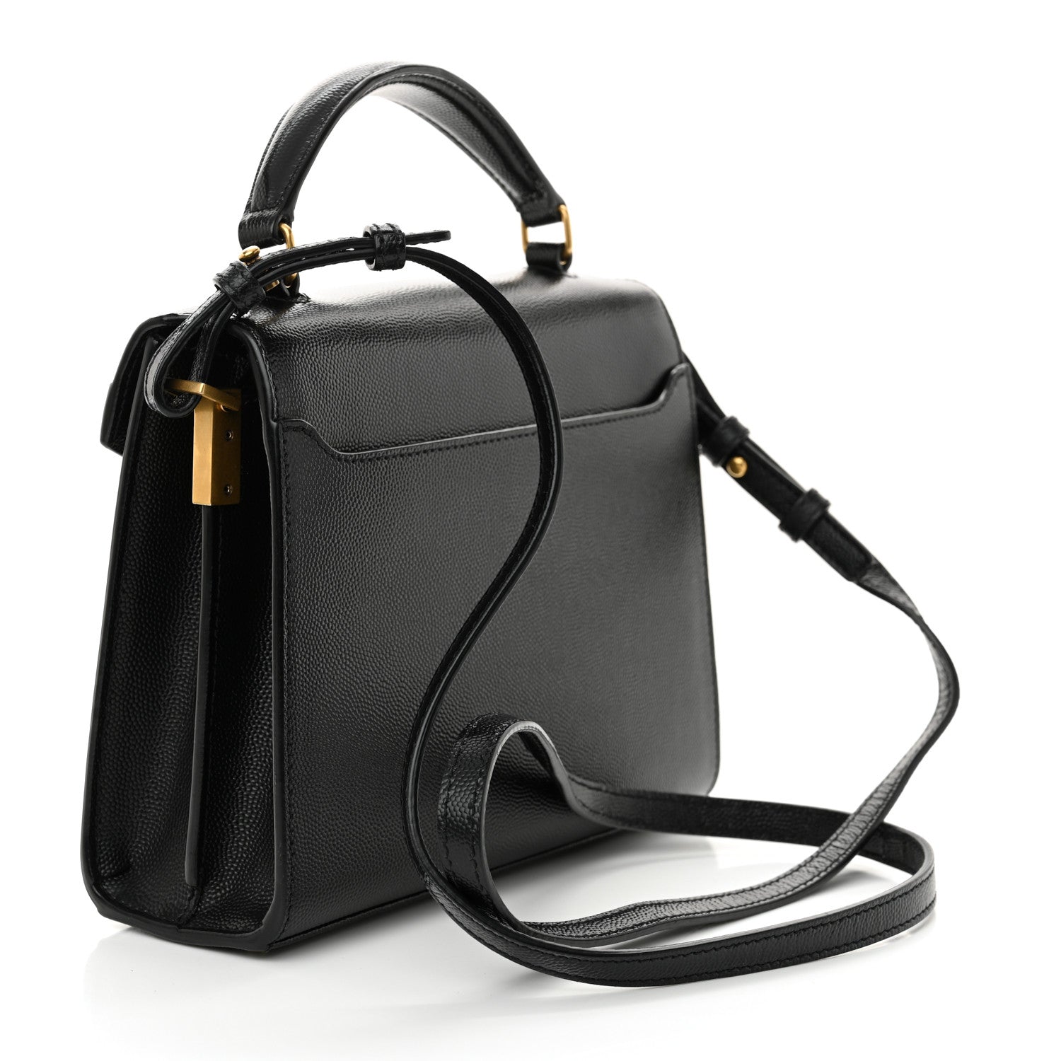 Grain de Poudre Medium Classic Monogram Cassandra Top Handle Black