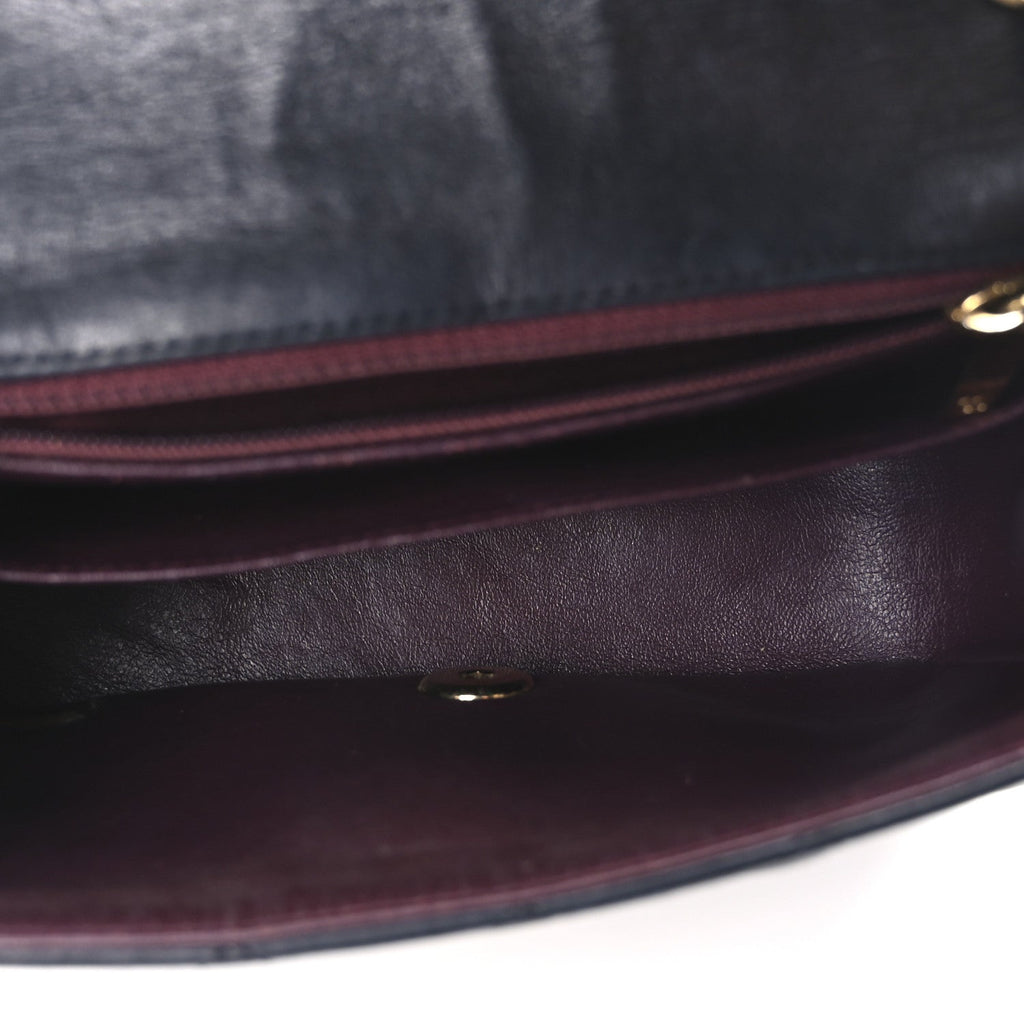 Lambskin Quilted Mini Square Flap Black
