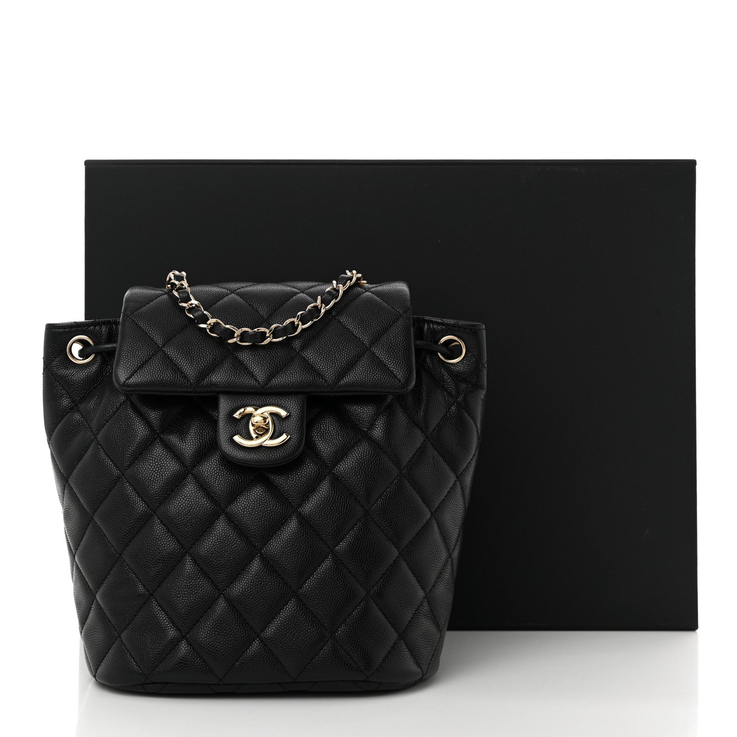 Caviar Quilted Mini Urban Spirit Backpack Black