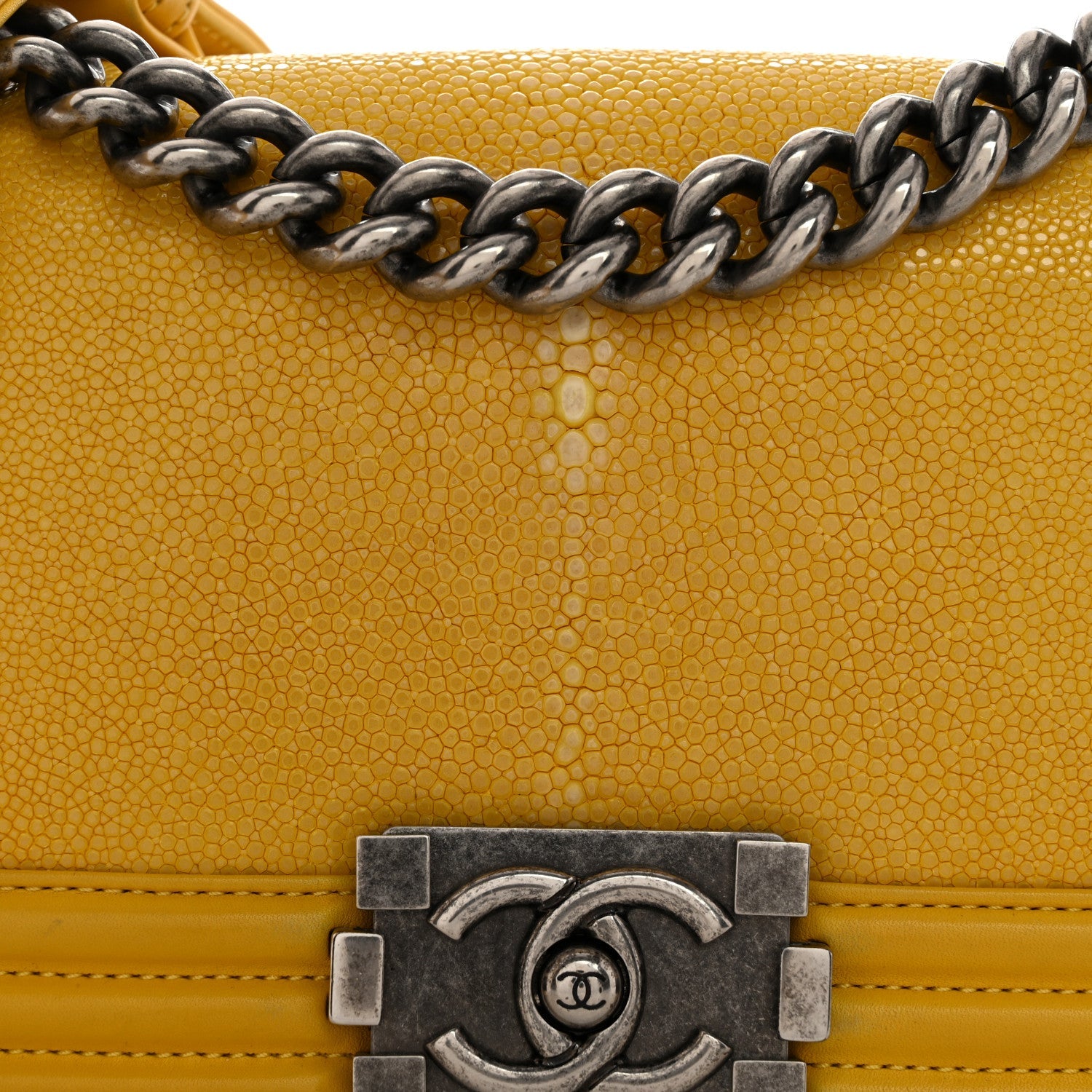Galuchat Stingray Small Boy Flap Yellow