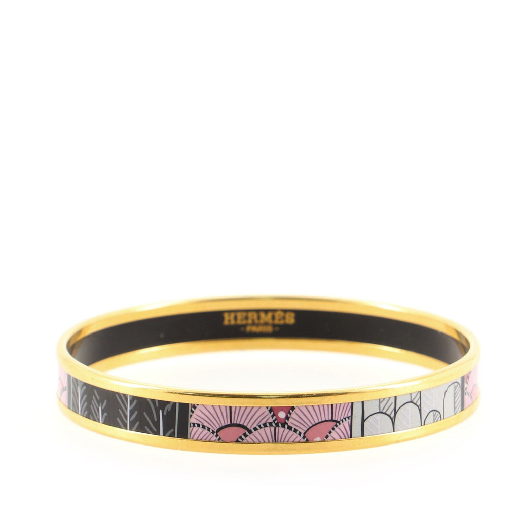 Bangle Bracelet Printed Enamel Narrow