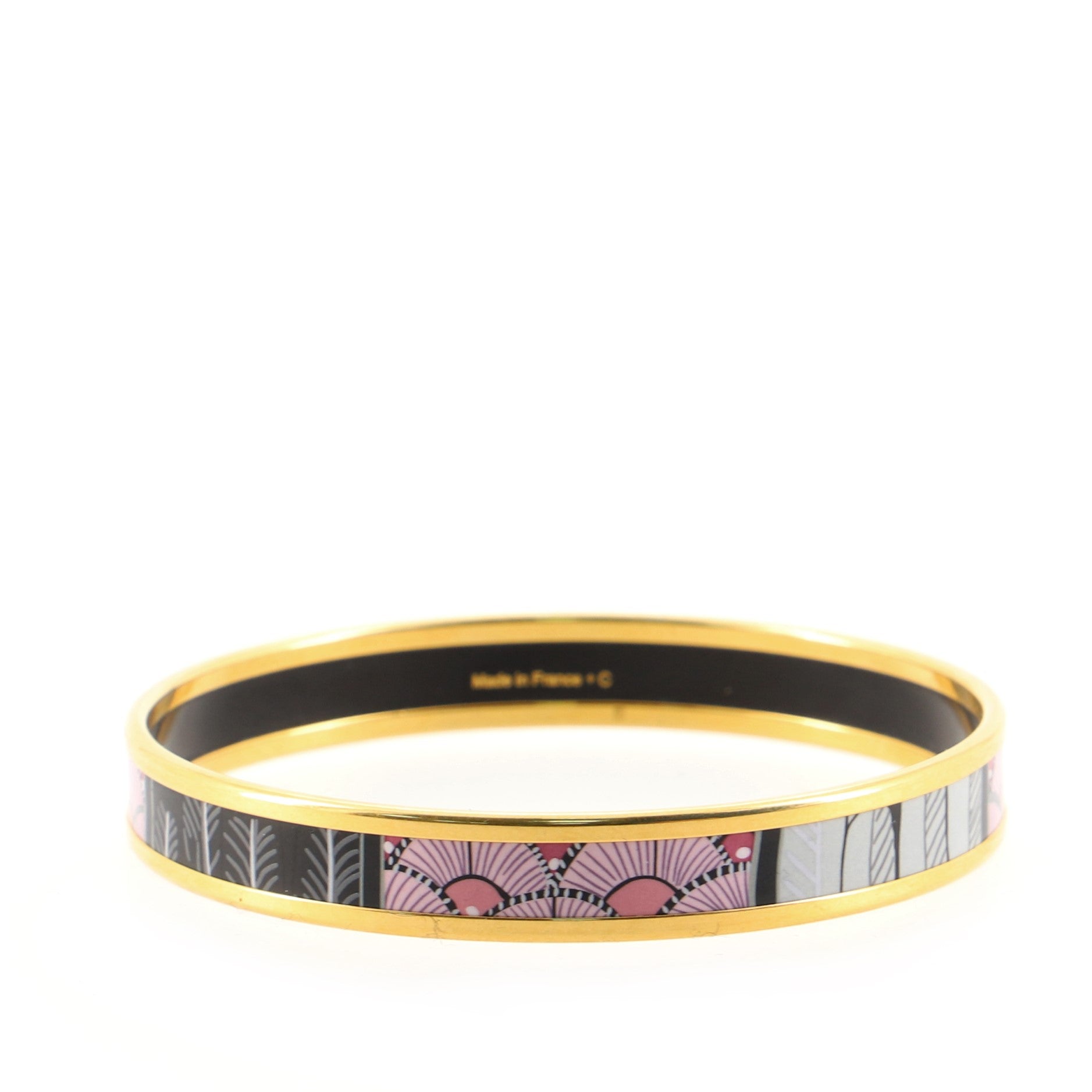 Bangle Bracelet Printed Enamel Narrow