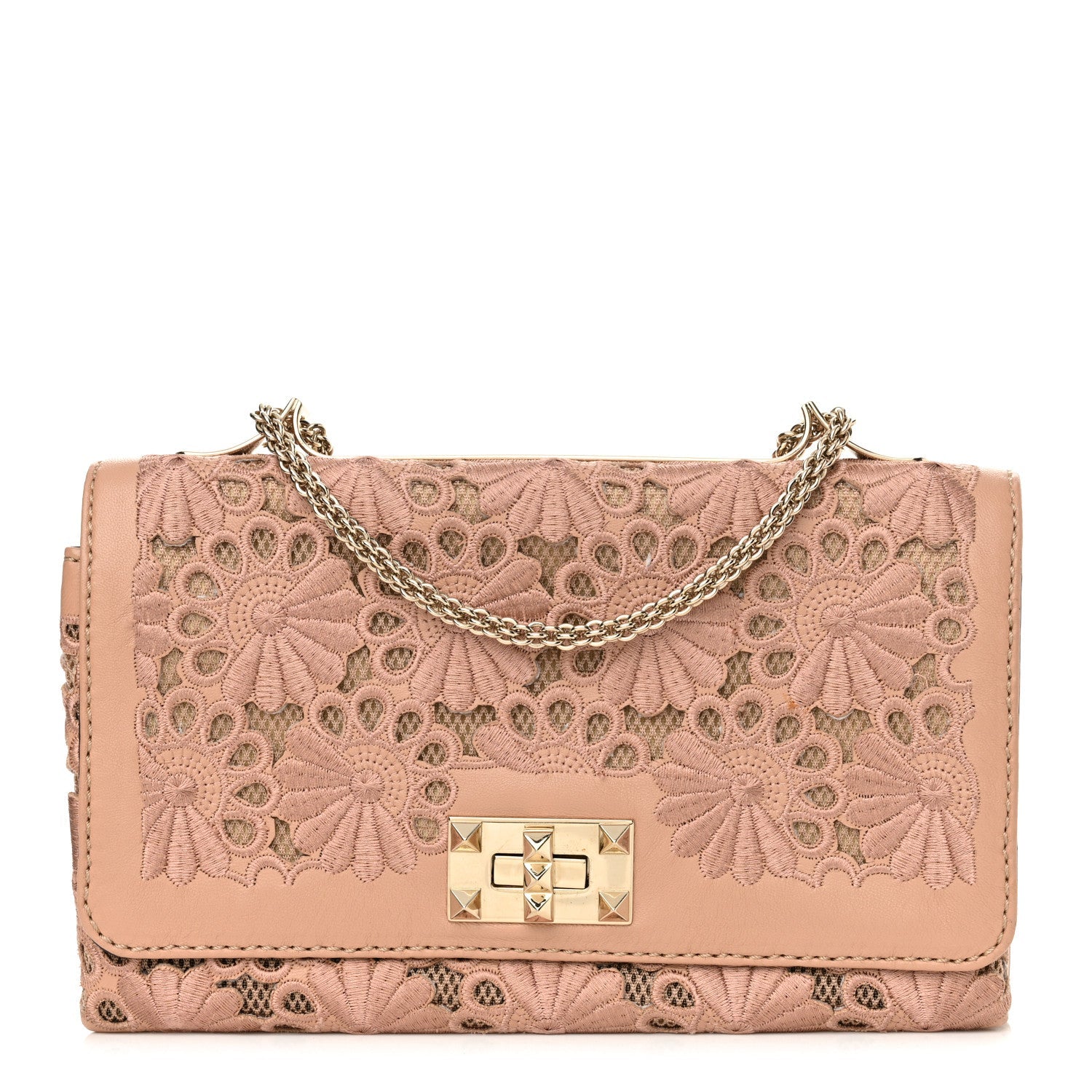 Nappa Lace Girello Flap Blush